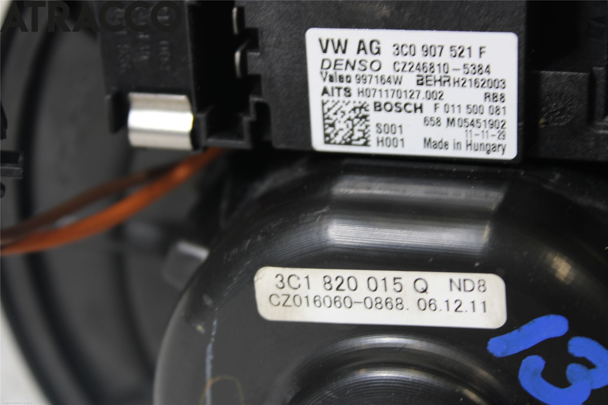 Volkswagen VW PASSAT 11-14 Värmefläkt