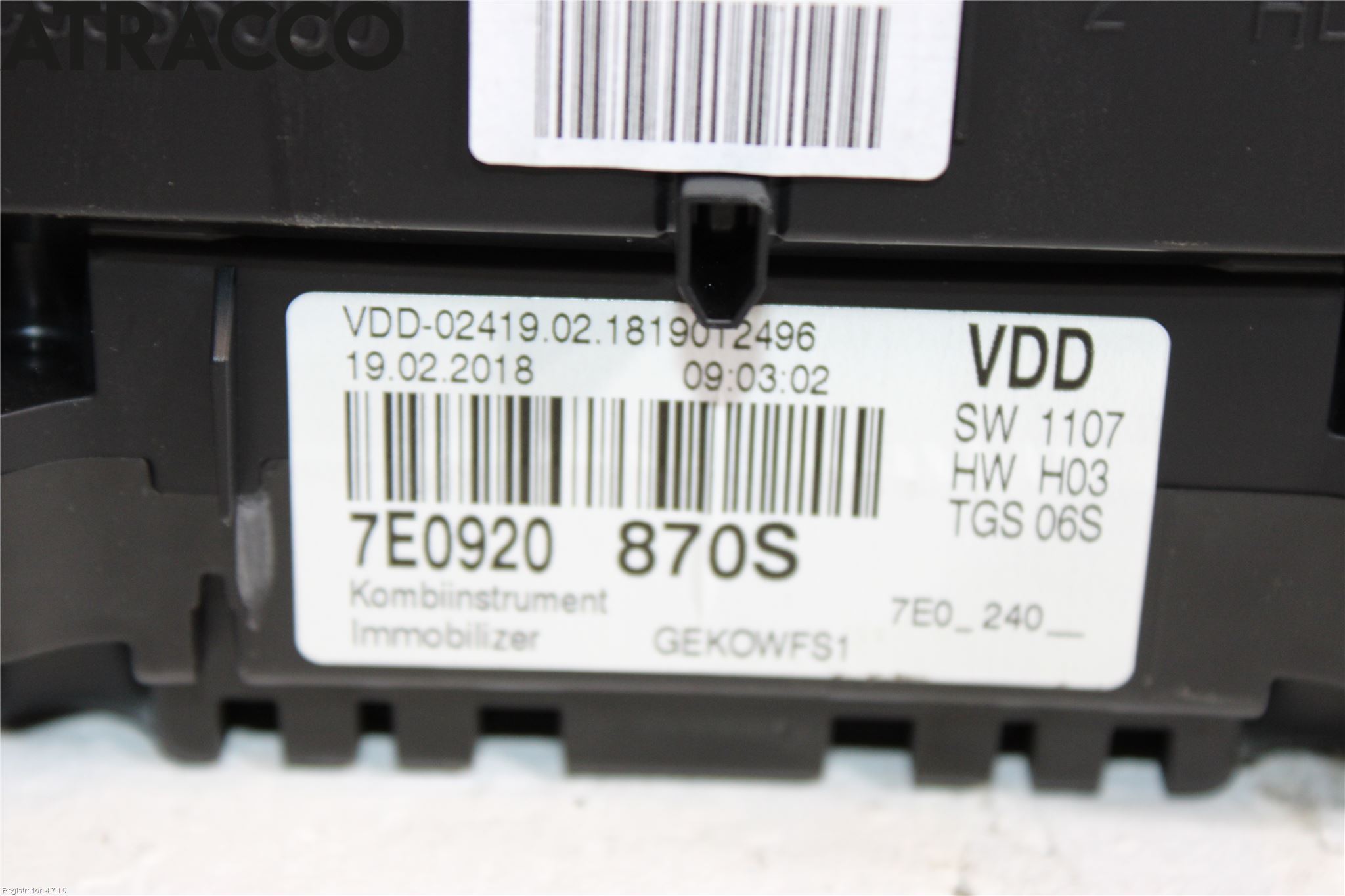 Volkswagen VW TRANSP/CARAVELLE (T6) 16-22 Instrument Komb