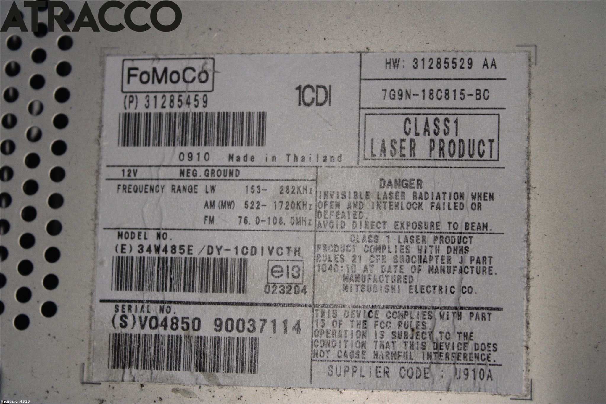 Volvo V70 08-13 Cd Radio - Multimediapanel