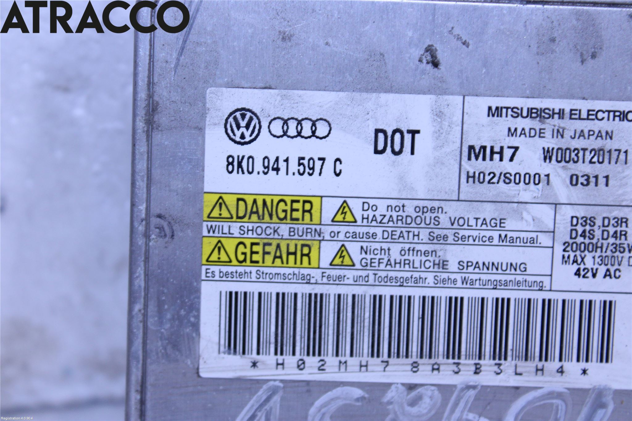 Audi A4/S4 08-11 Styrenhet Strålkastare