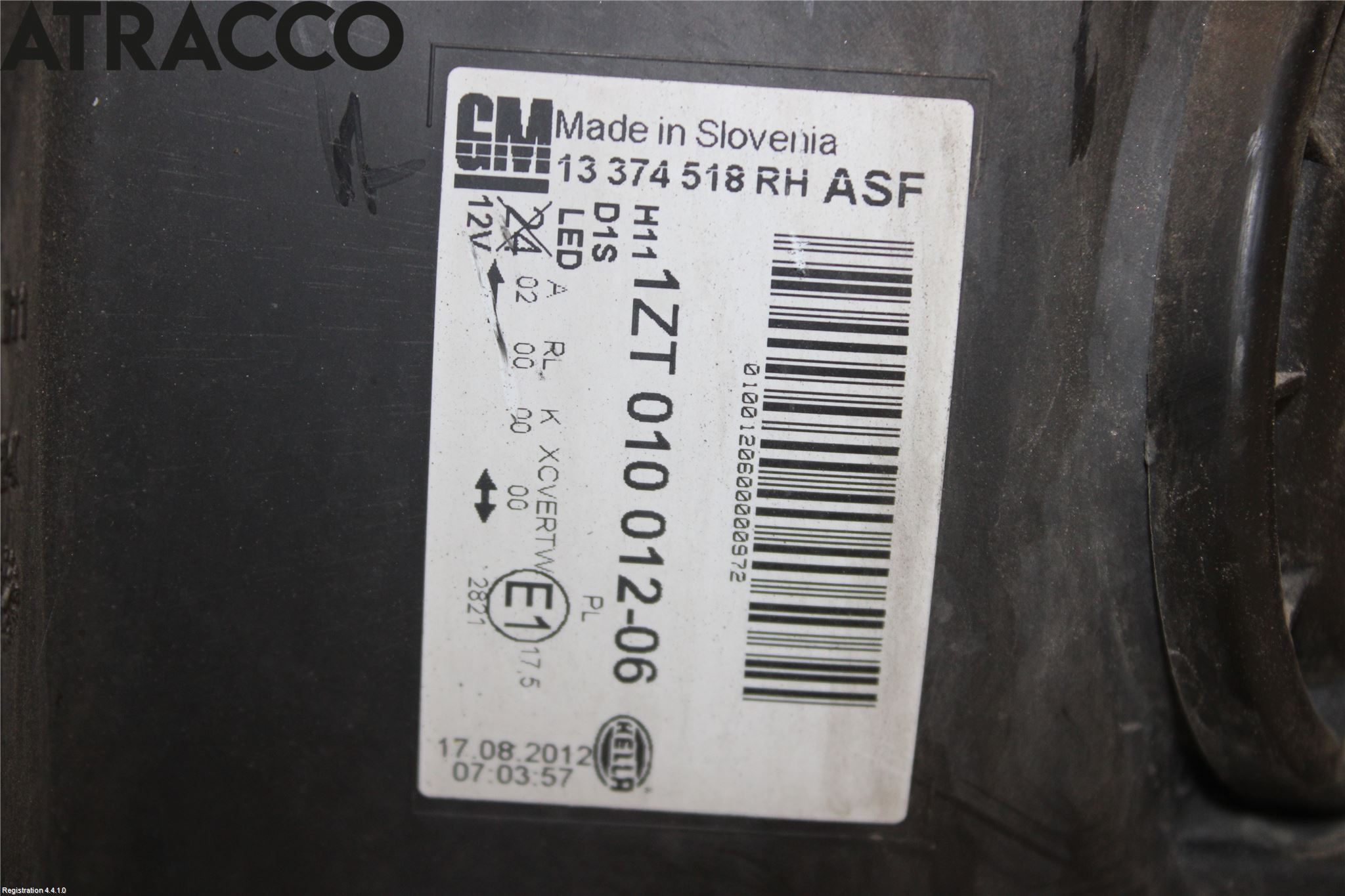 Opel ASTRA J 10-15 Strålkastare Höger