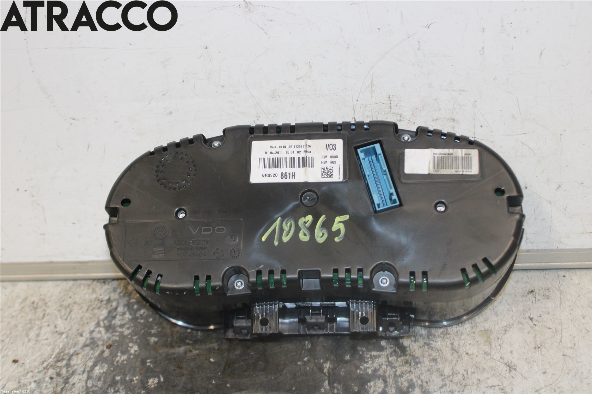 Volkswagen VW POLO 10-17 Instrument Komb
