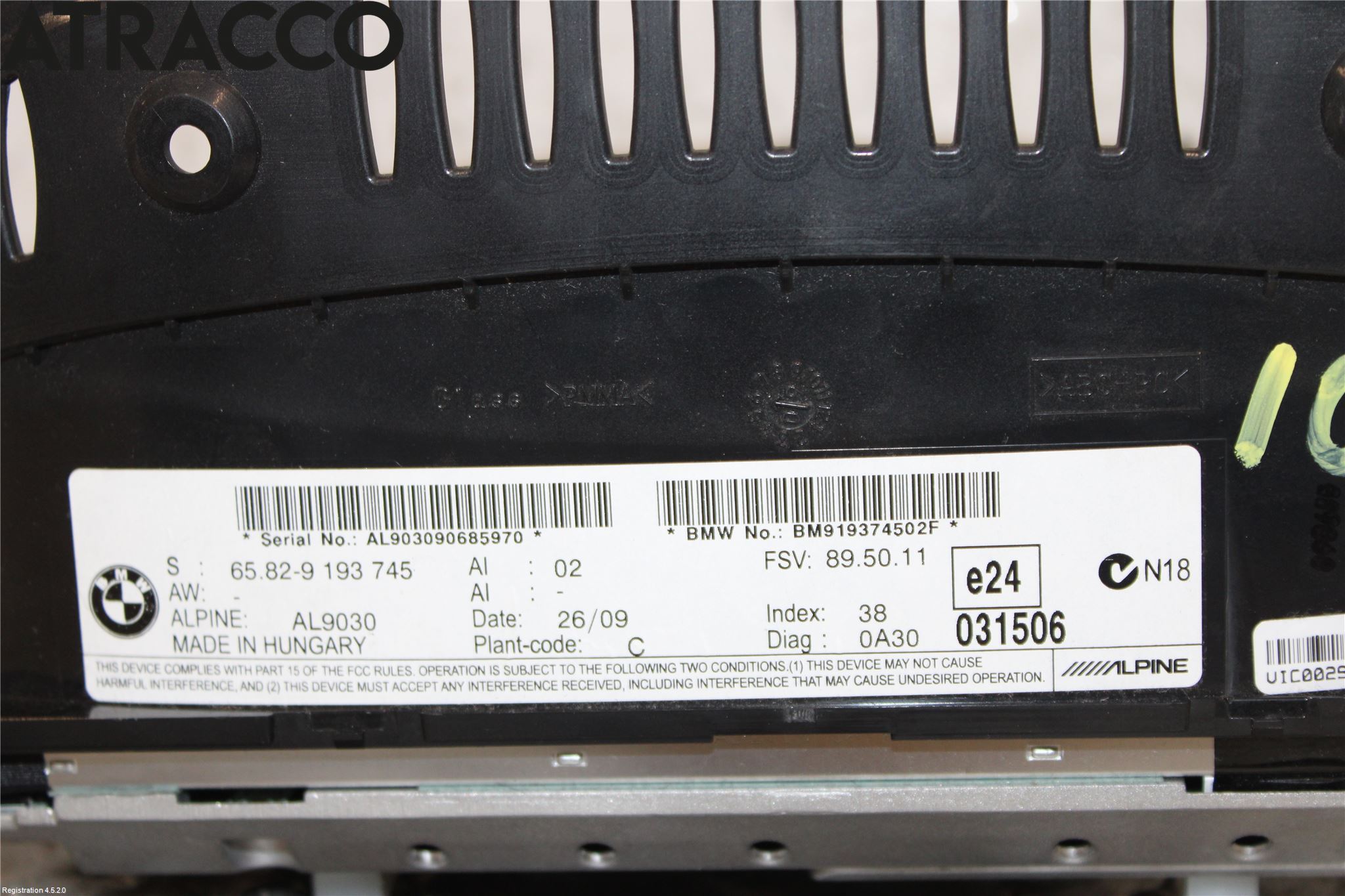 BMW 5 E60/61 Sed/Tou 02-10 Färddator