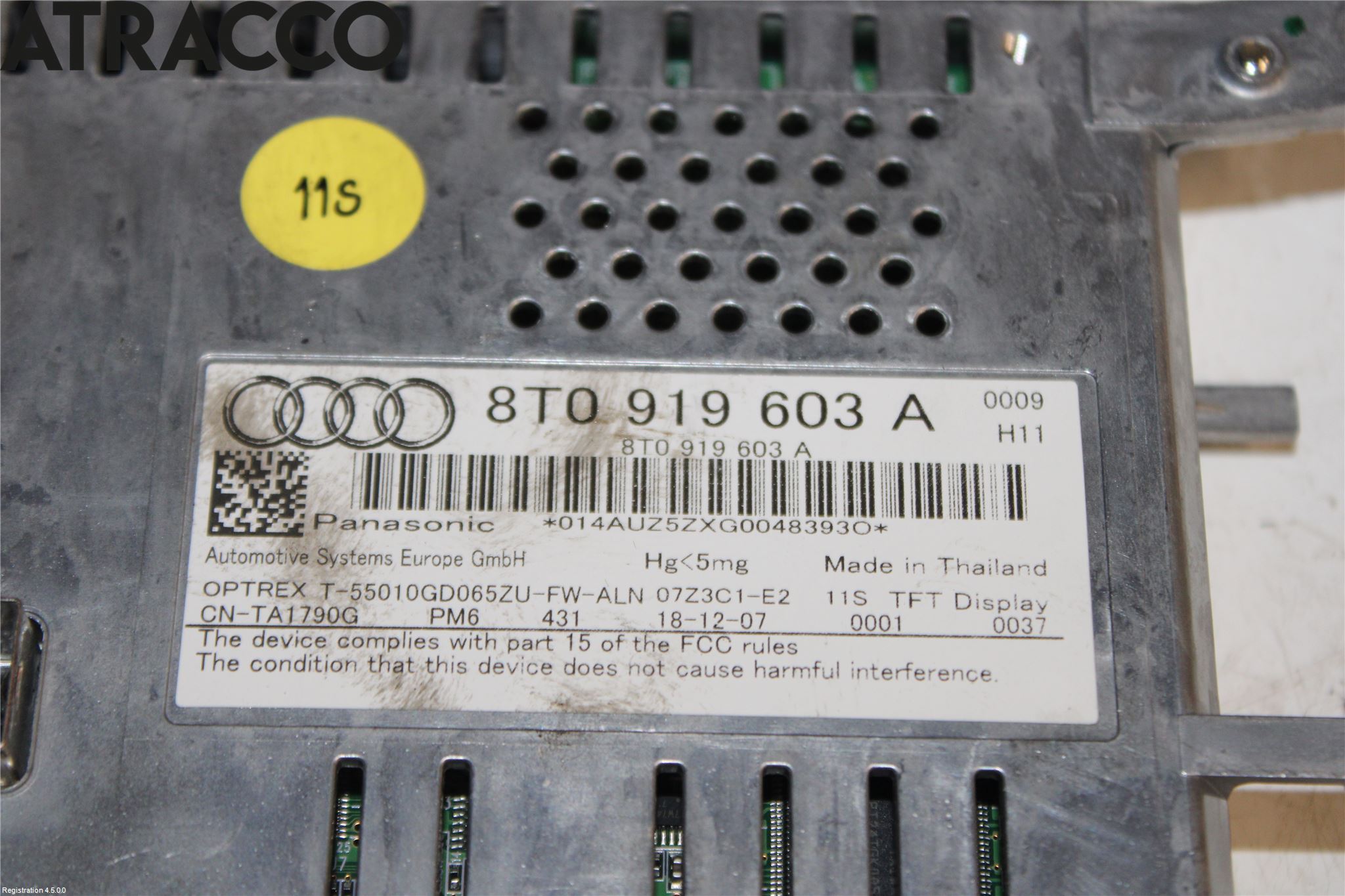 Audi A4/S4 08-11 Bildskärm