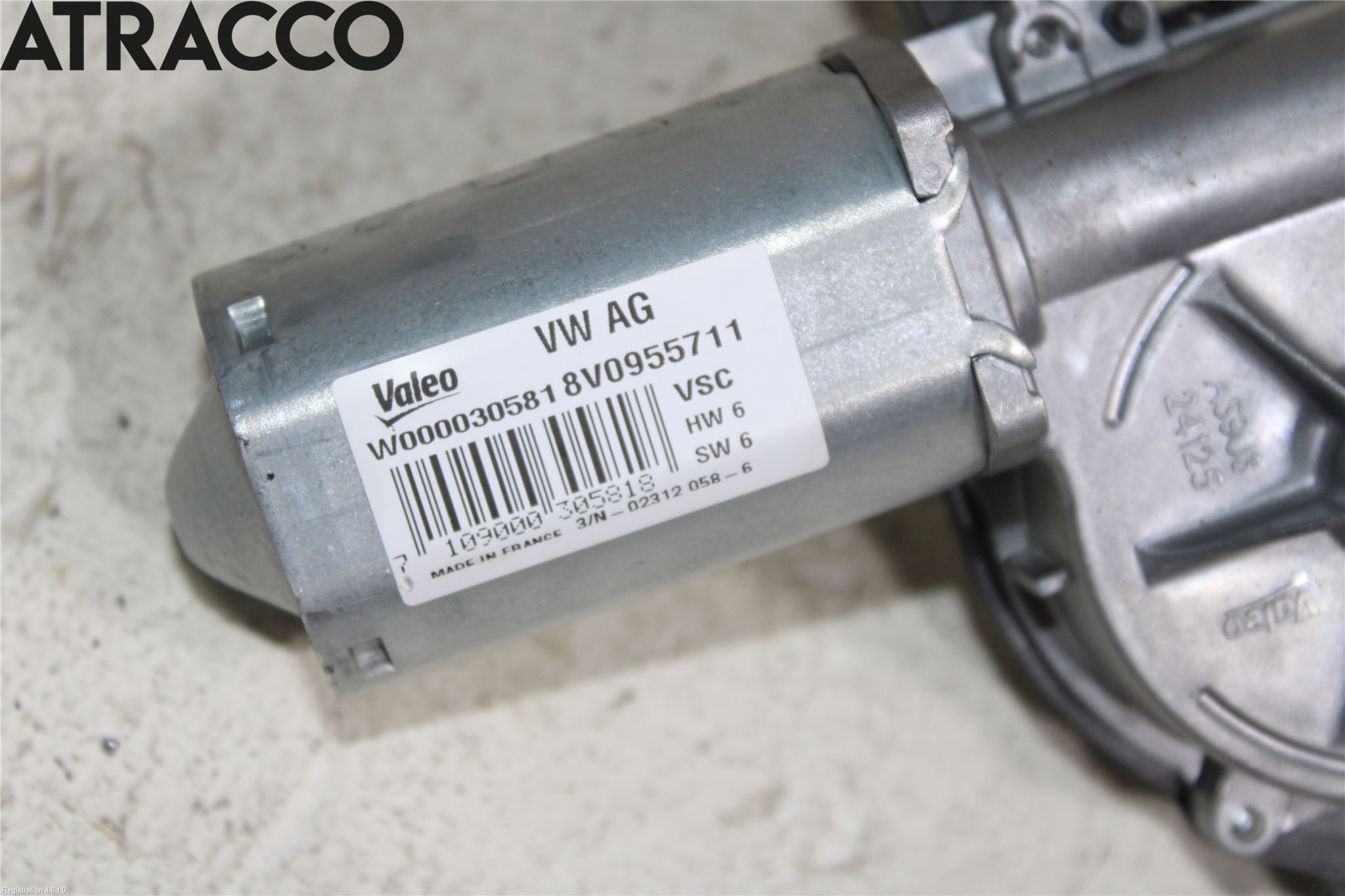 Audi A3/S3 8V 13-20 Torkarmotor Baklucka