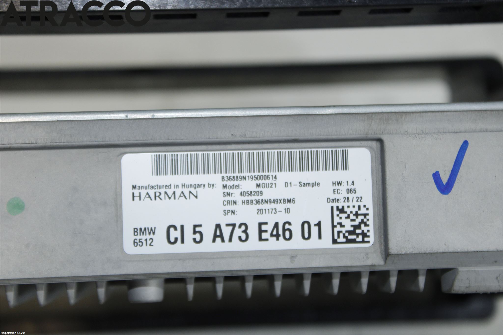 BMW 3 F30/F31/F80 12-19 Radio-Stereo Förstärkare