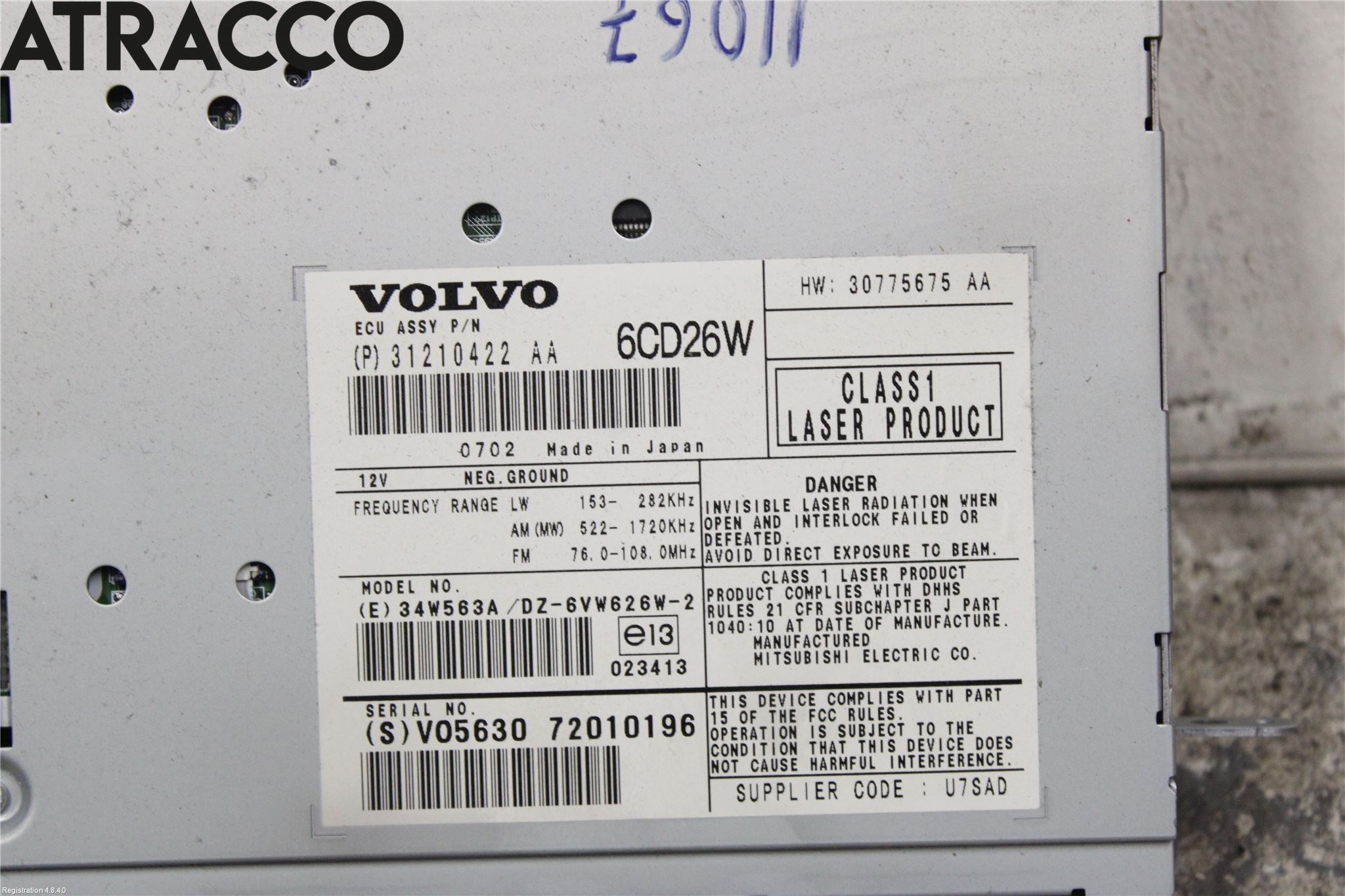 Volvo XC90 07-14 Cd Radio - Multimediapanel
