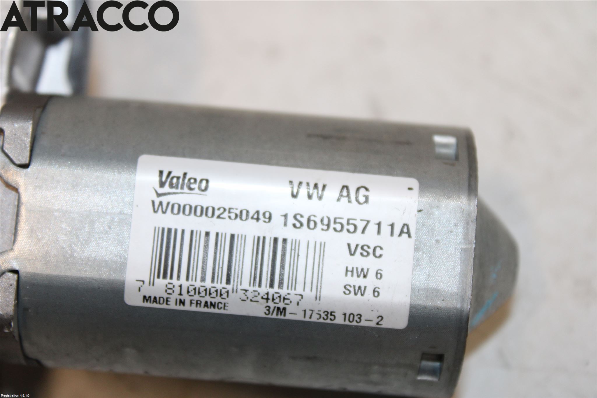 Volkswagen VW UP! / E-UP! Torkarmotor Baklucka