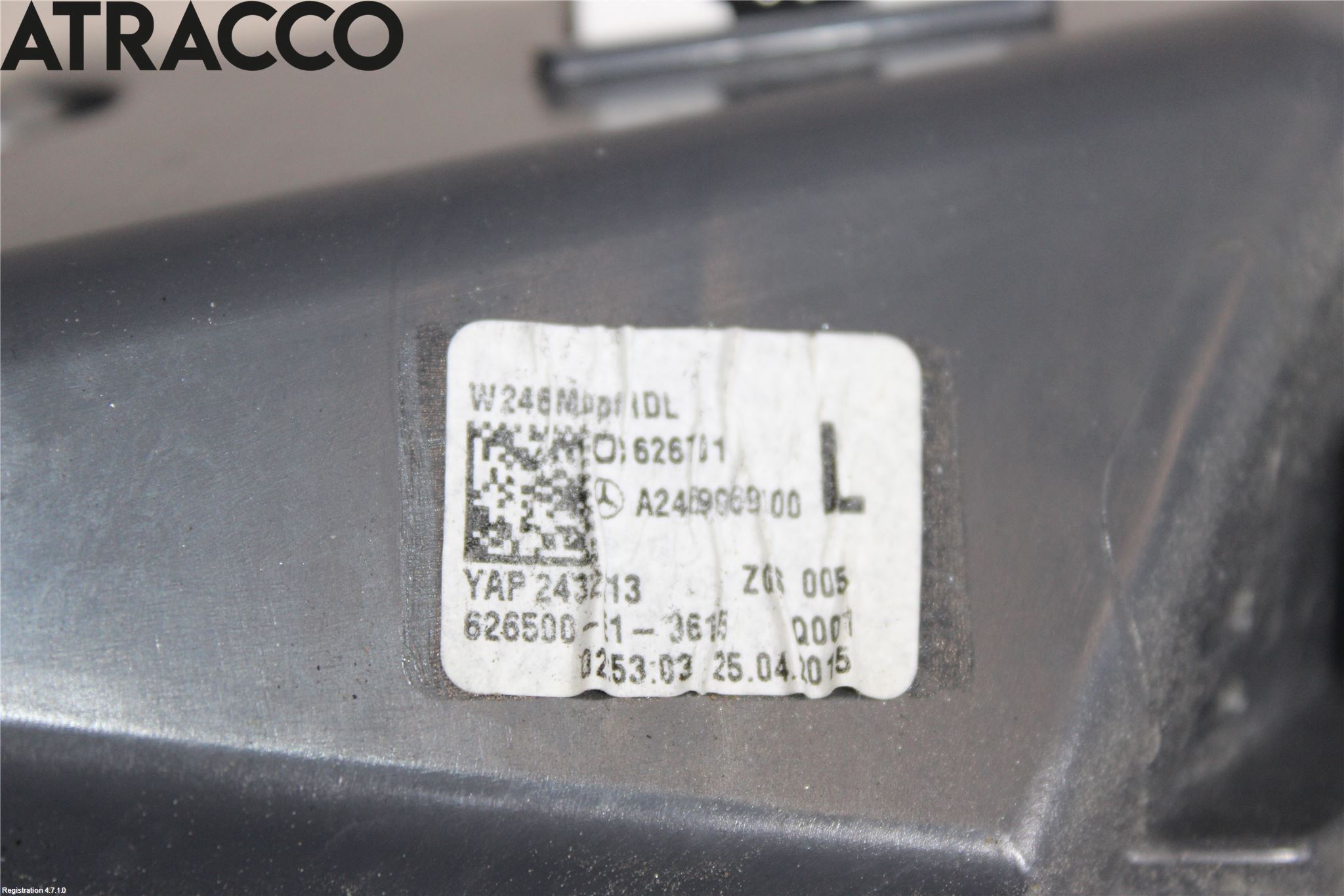Mercedes-Benz MB B-KLASS (W246/W242) 12-19 Bakljus Lucka Vä
