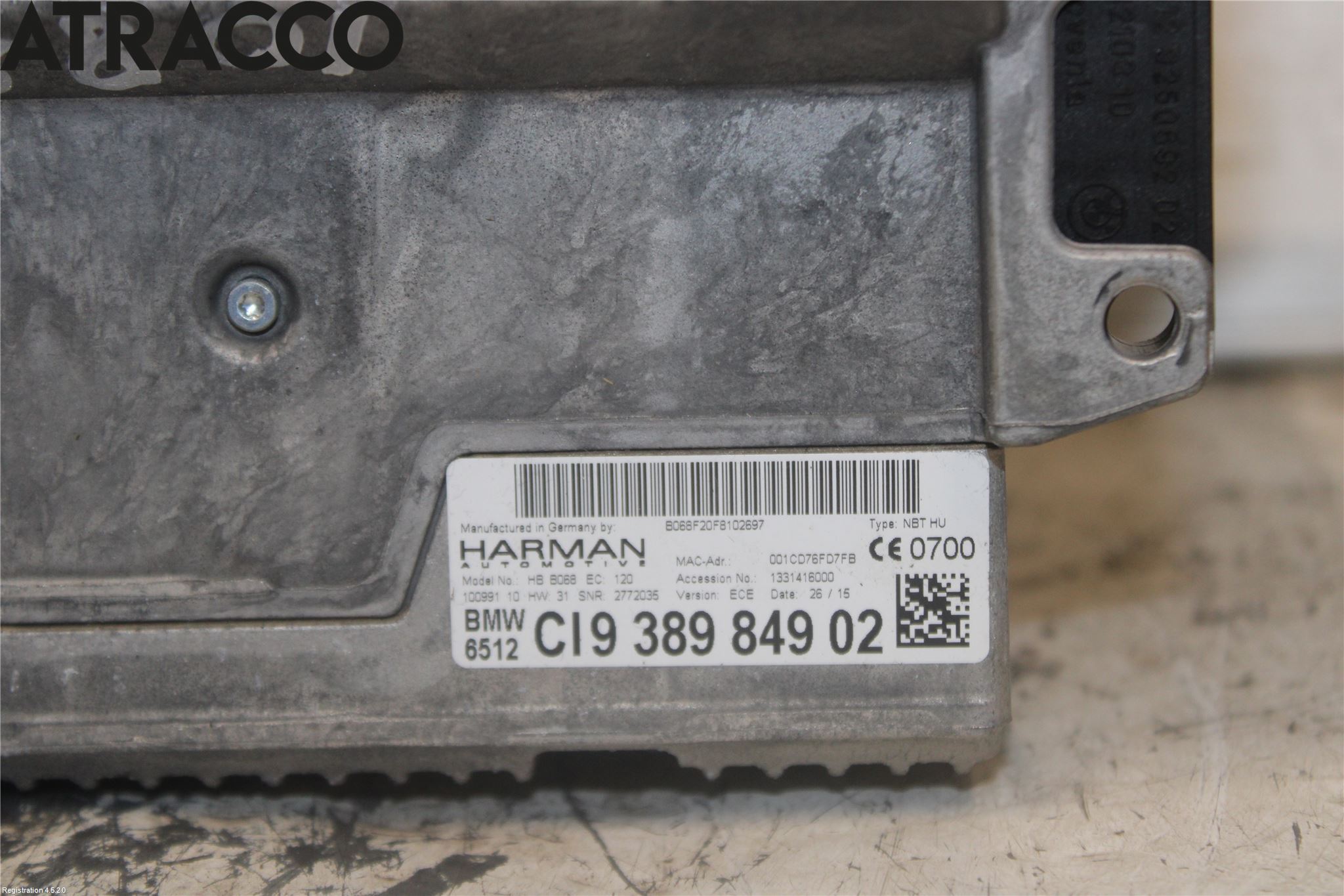 BMW 5 F10/F11/F18 09-17 Cd Radio - Multimediapanel