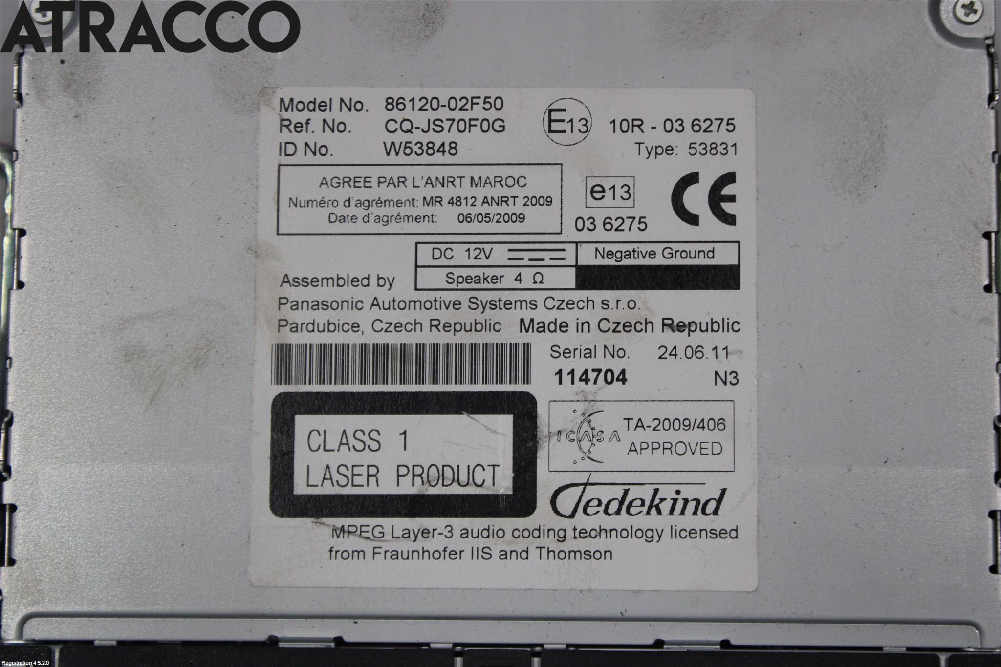 Toyota AURIS 10-12 Cd Radio - Multimediapanel
