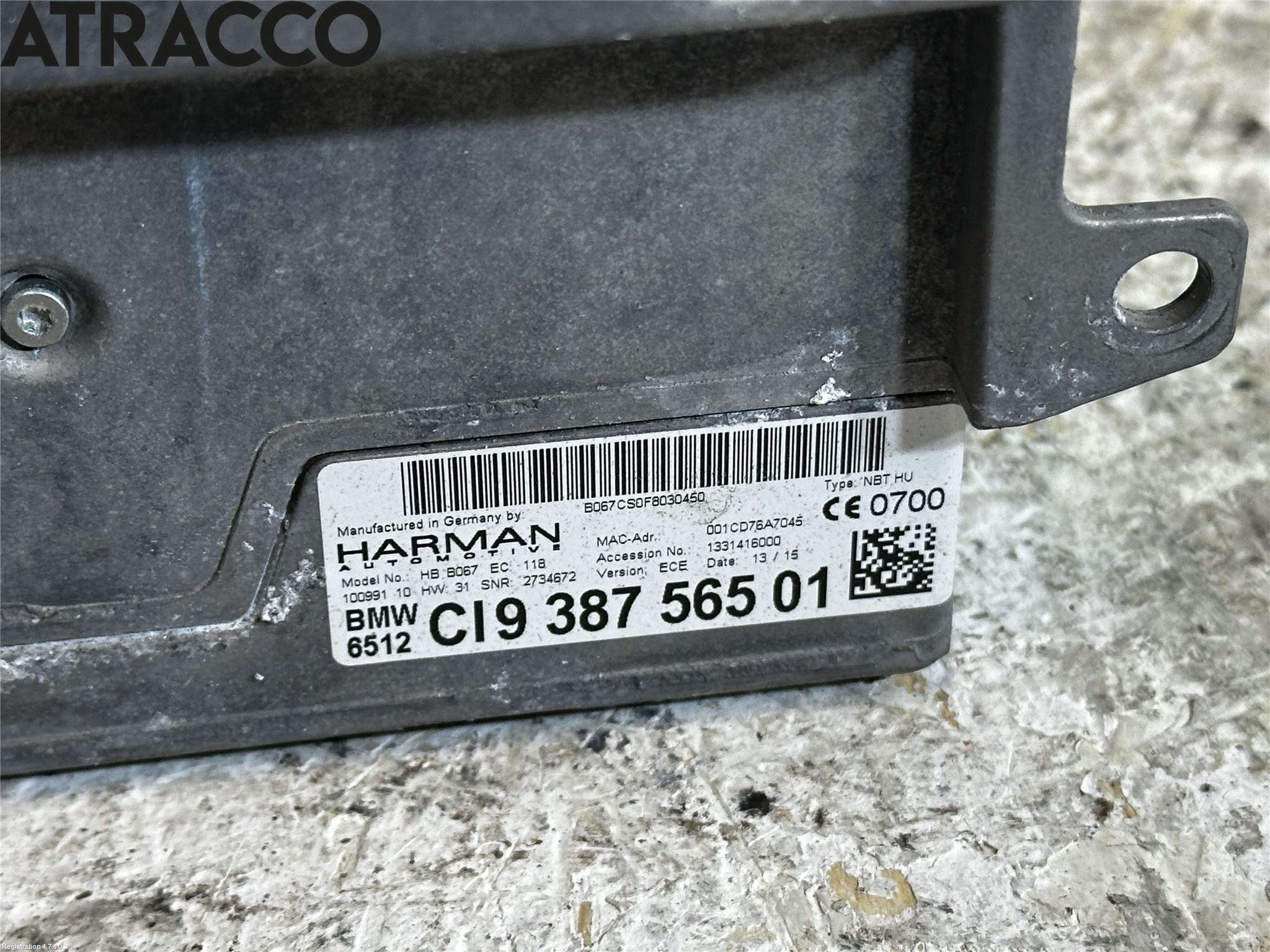 BMW 5 F10/F11/F18 09-17 Cd Radio - Multimediapanel
