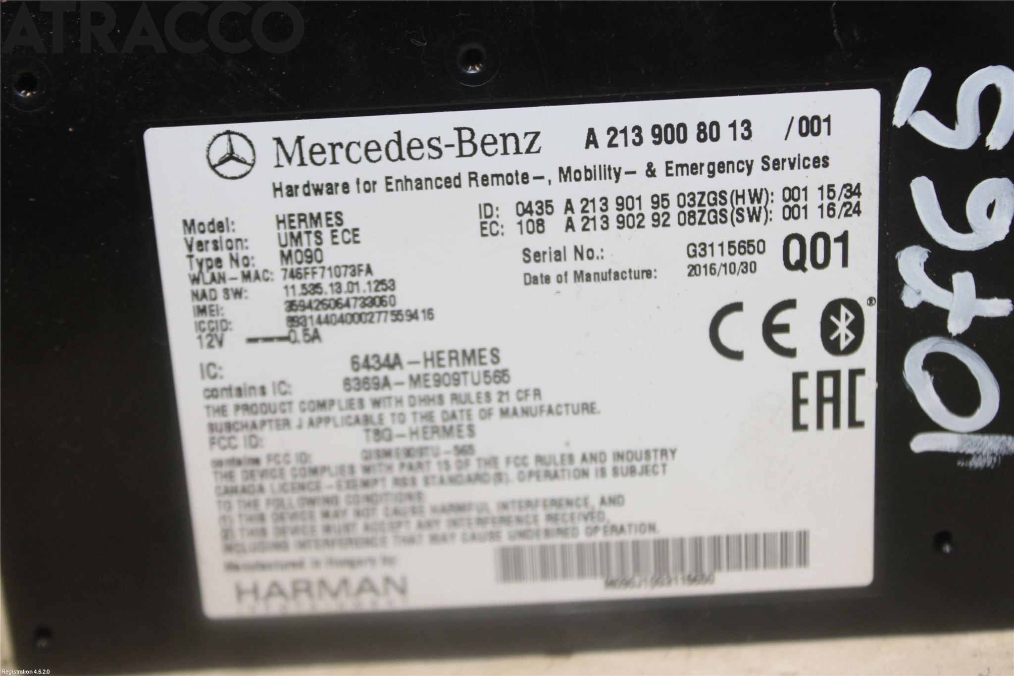 Mercedes-Benz MB B-KLASS (W246/W242) 12-19 Styrenhet Multimedia