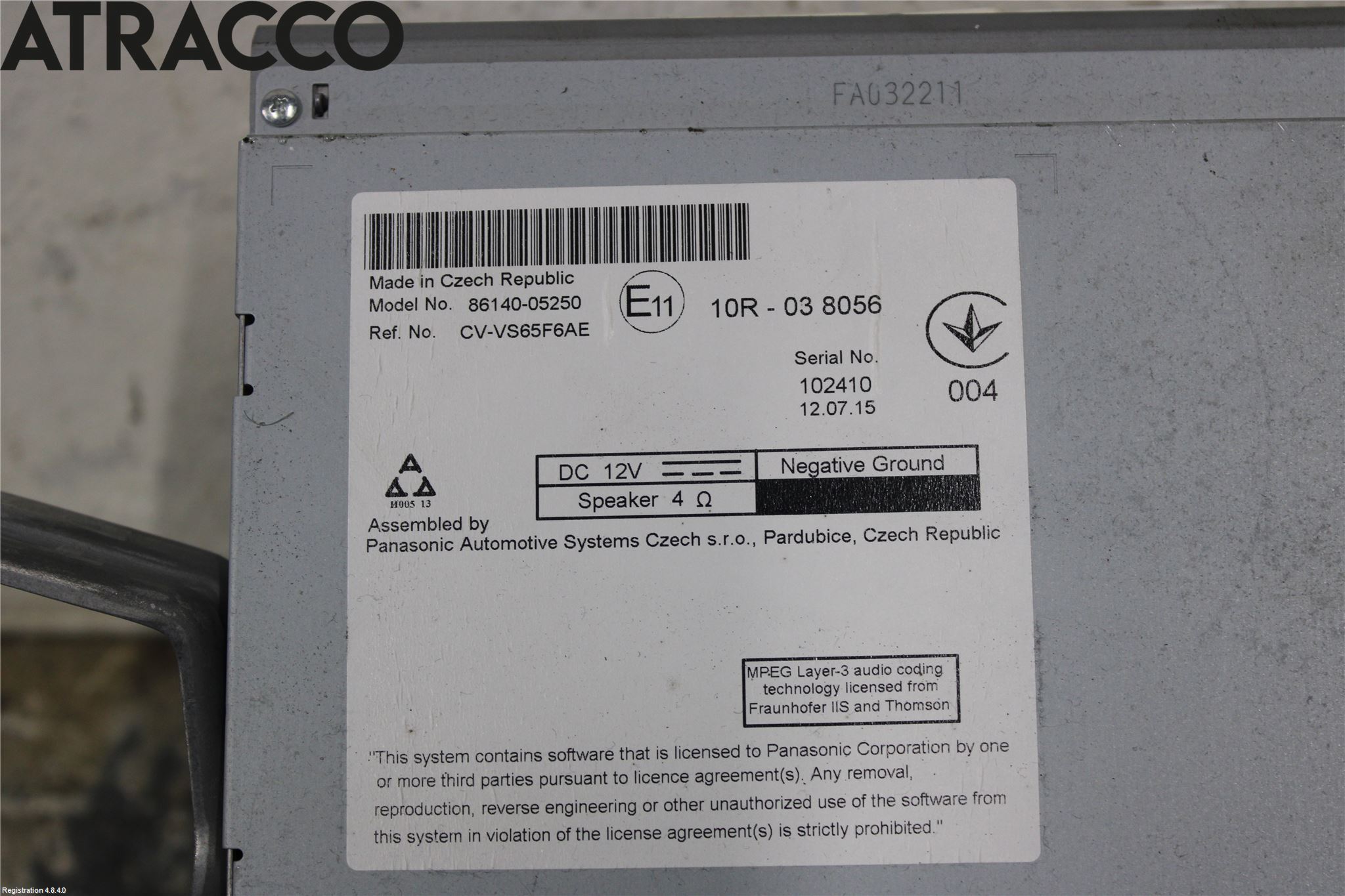 Toyota AVENSIS 16-18 Cd Radio - Multimediapanel