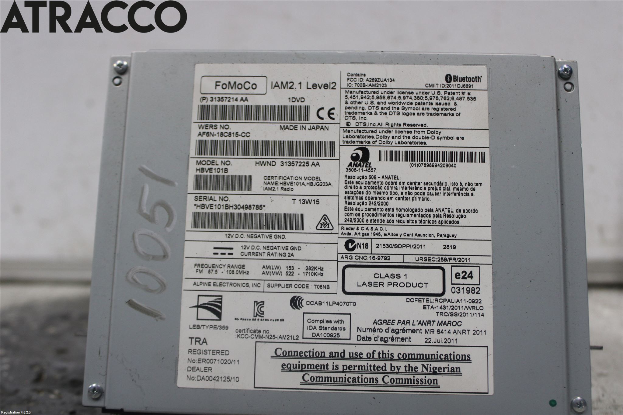Volvo V60 14-18 Cd Radio - Multimediapanel
