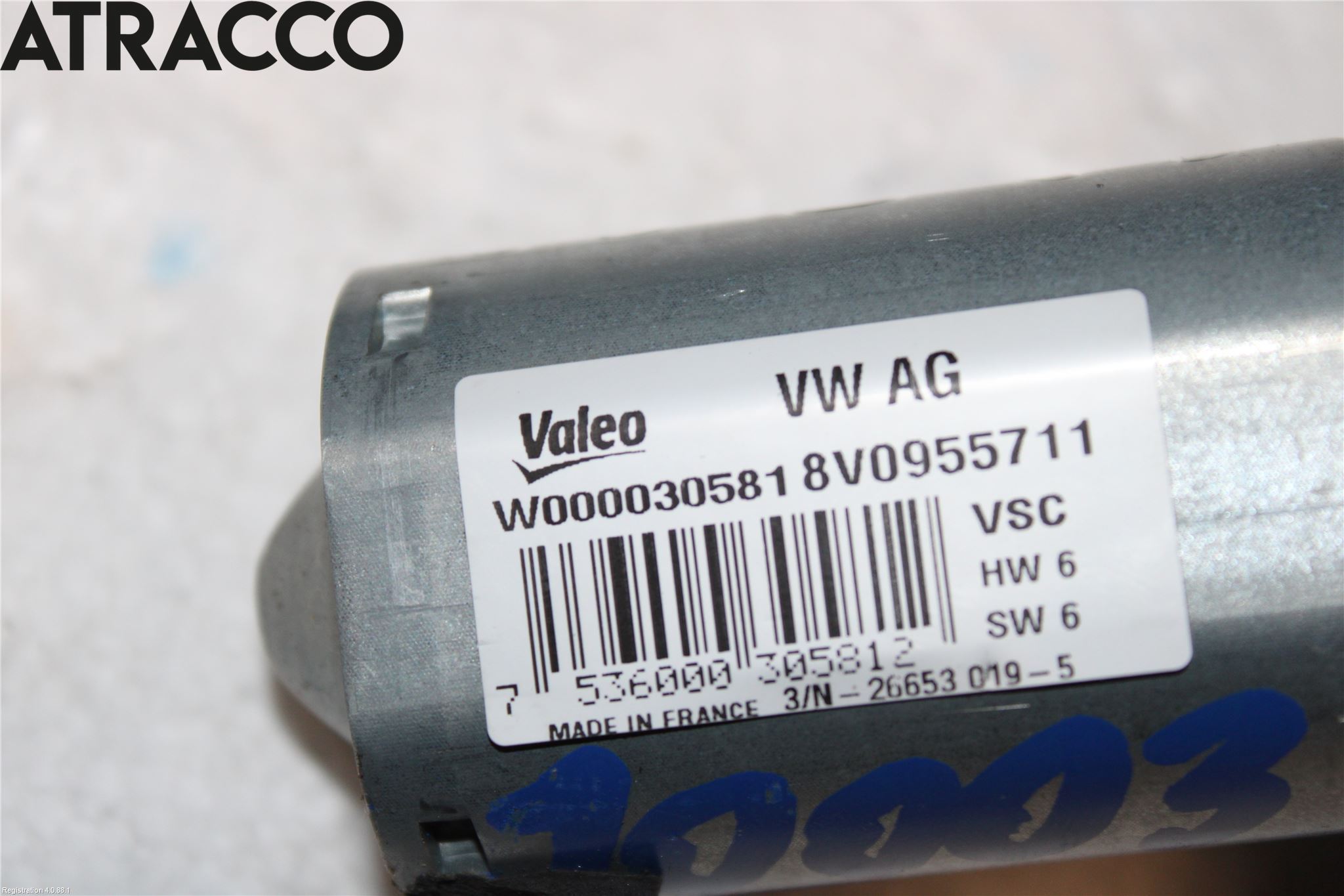 Audi A3/S3 05-13 Torkarmotor Baklucka