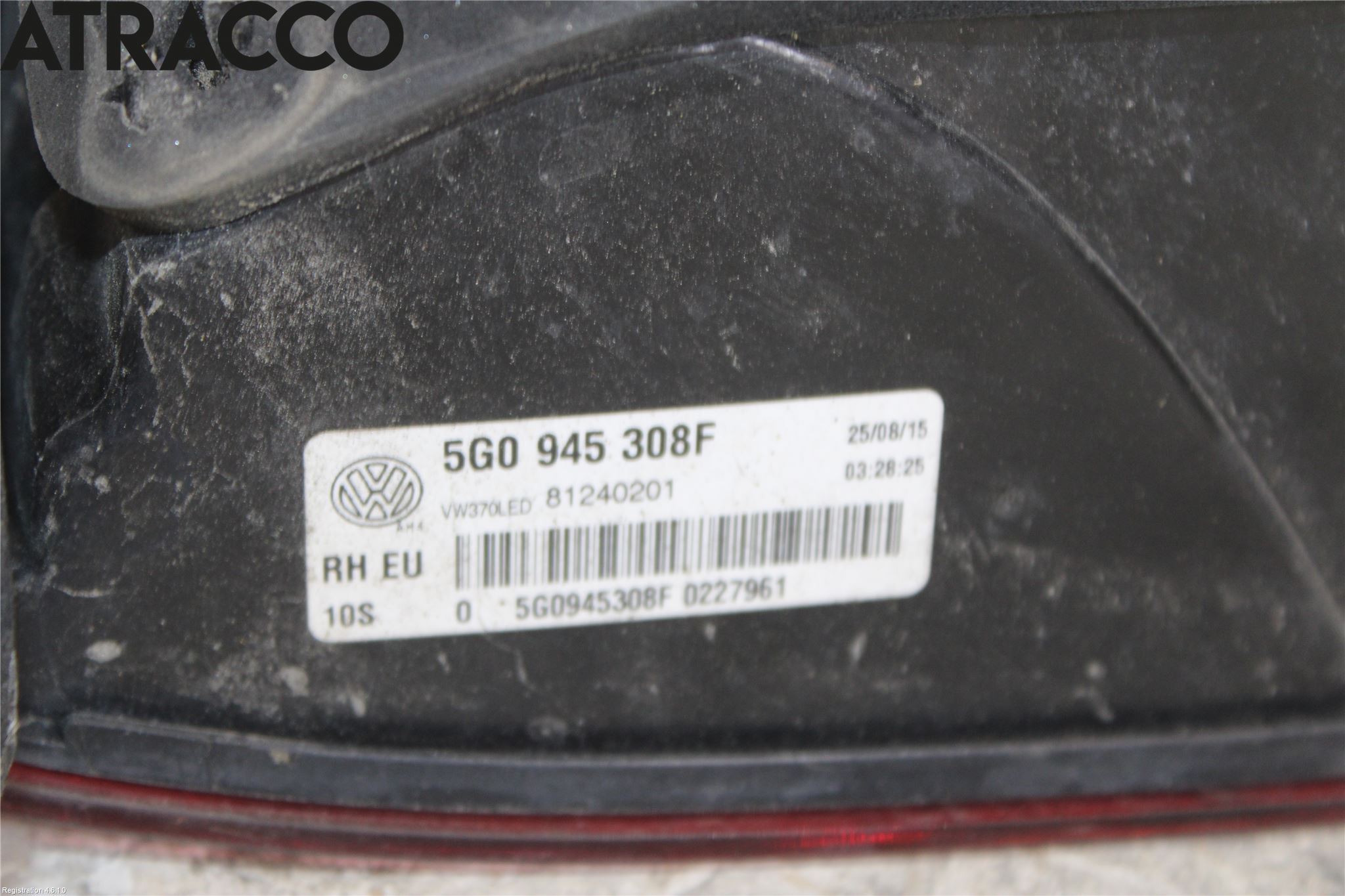 Volkswagen VW GOLF / E-GOLF VII 13-20 Bakljus Lucka Hö