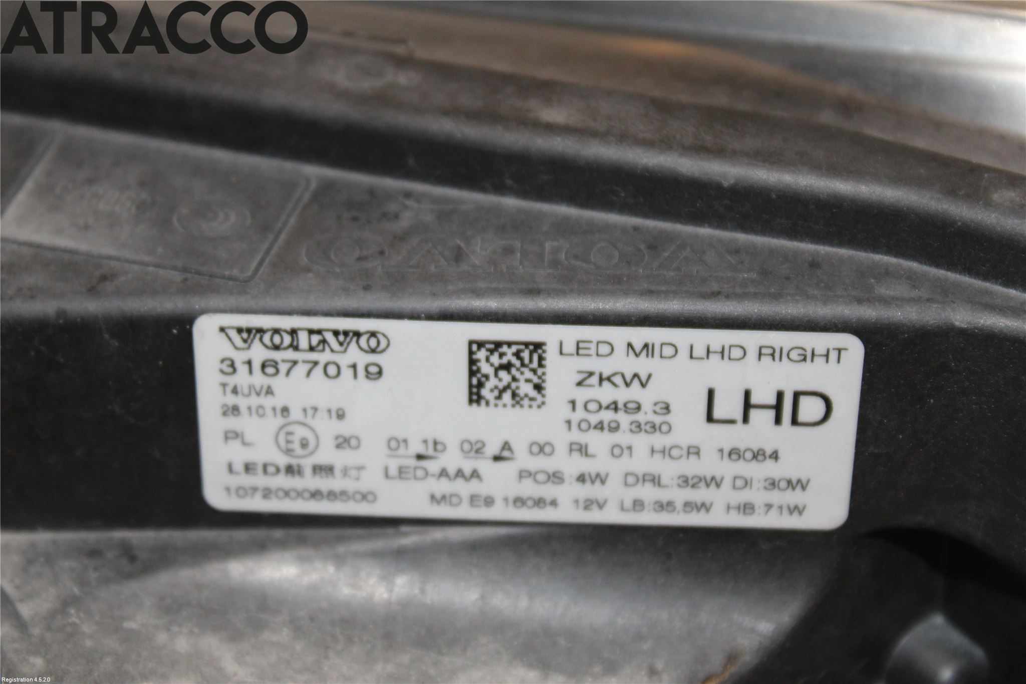 Volvo V40 12-19 Strålkastare Vänster