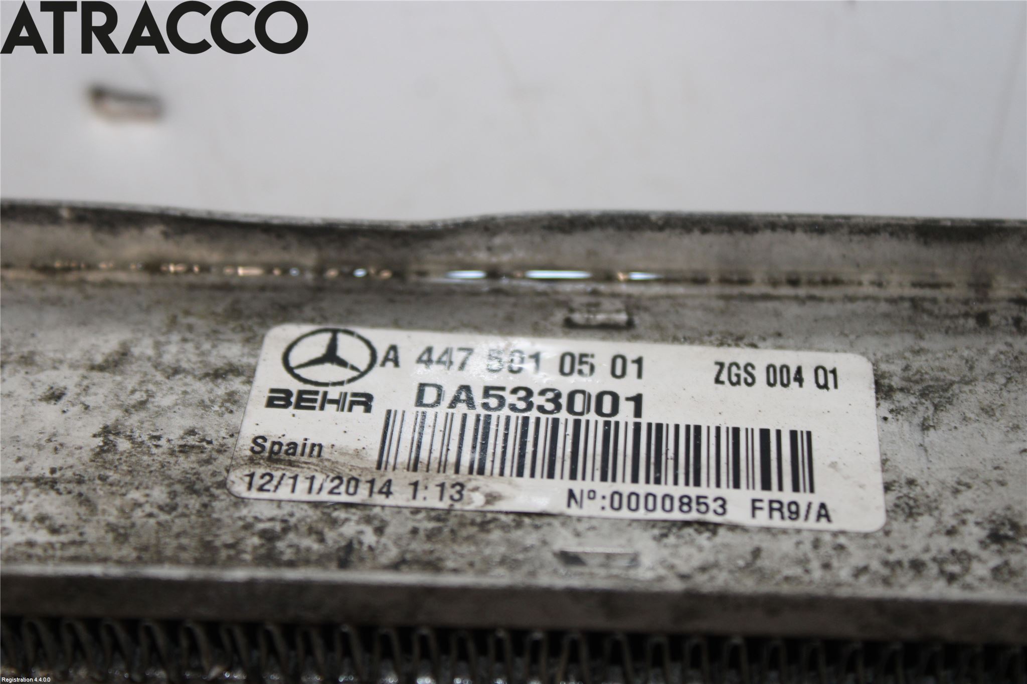 Mercedes-Benz MB VITO/V-KLASS (W640,W447,W448) 14- Laddluft-Intercooler Kyl