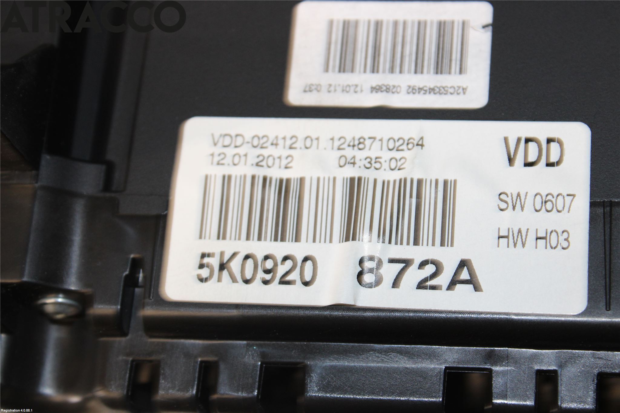 Volkswagen VW GOLF VI 09-13 Instrument Hast