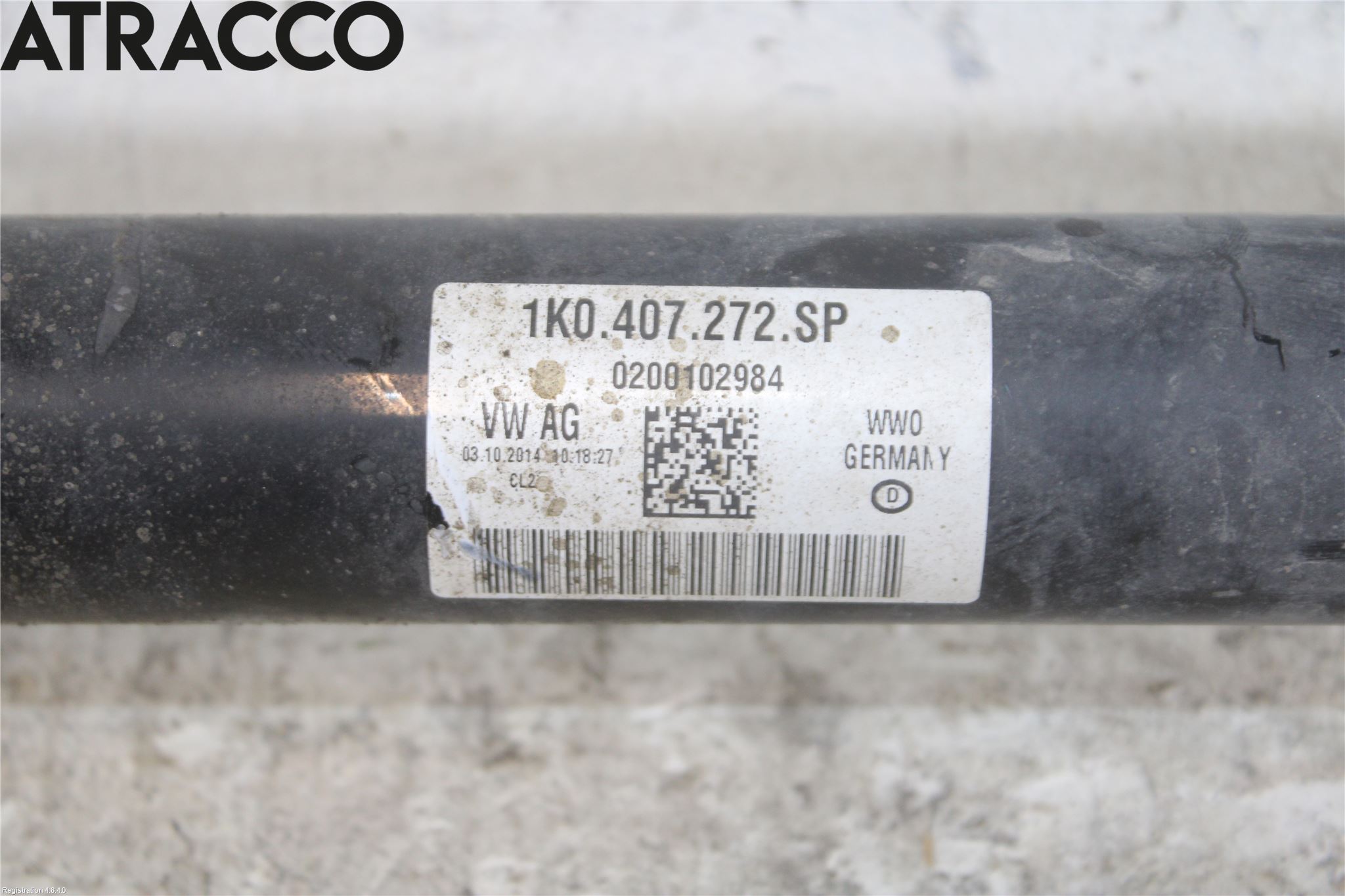 Volkswagen VW TOURAN 10-15 Drivaxel Fram Höger