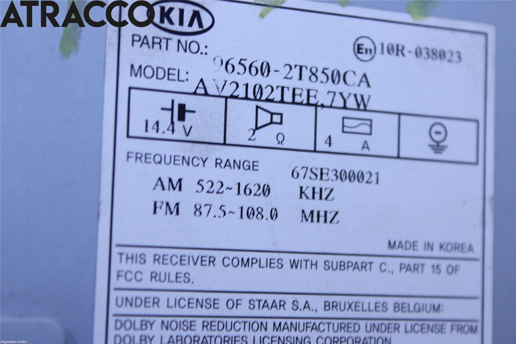 Kia OPTIMA 00-15 Cd Radio - Multimediapanel