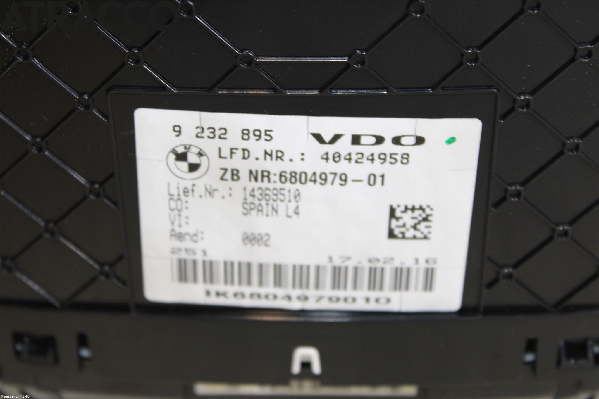 BMW 3 F30/F31/F80 12-19 Instrument Komb