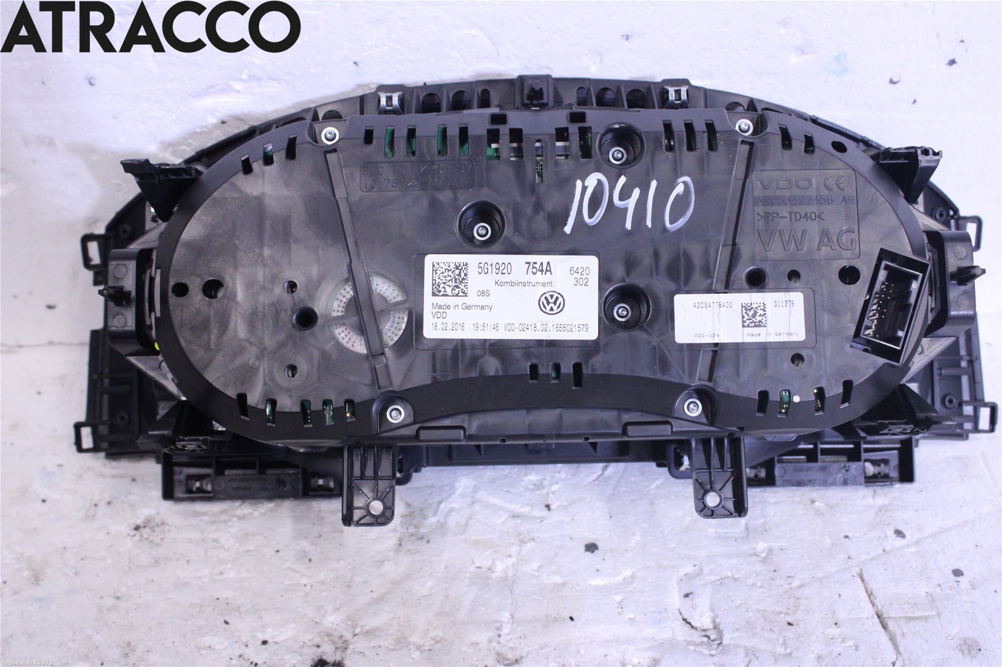 Volkswagen VW GOLF / E-GOLF VII 13-20 Instrument Hast