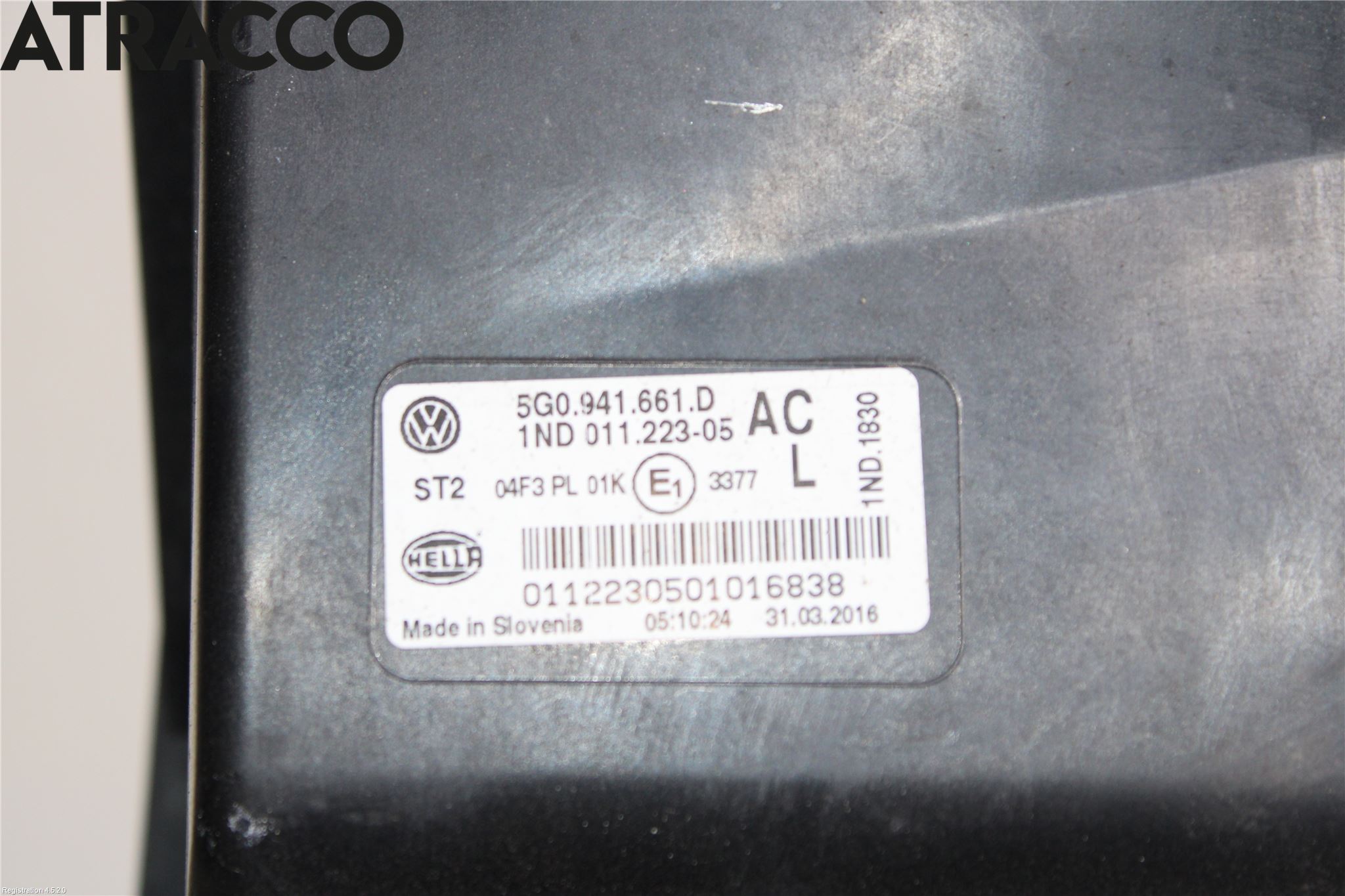 Volkswagen VW GOLF / E-GOLF VII 13-20 Dimljus-Varselljus Fram