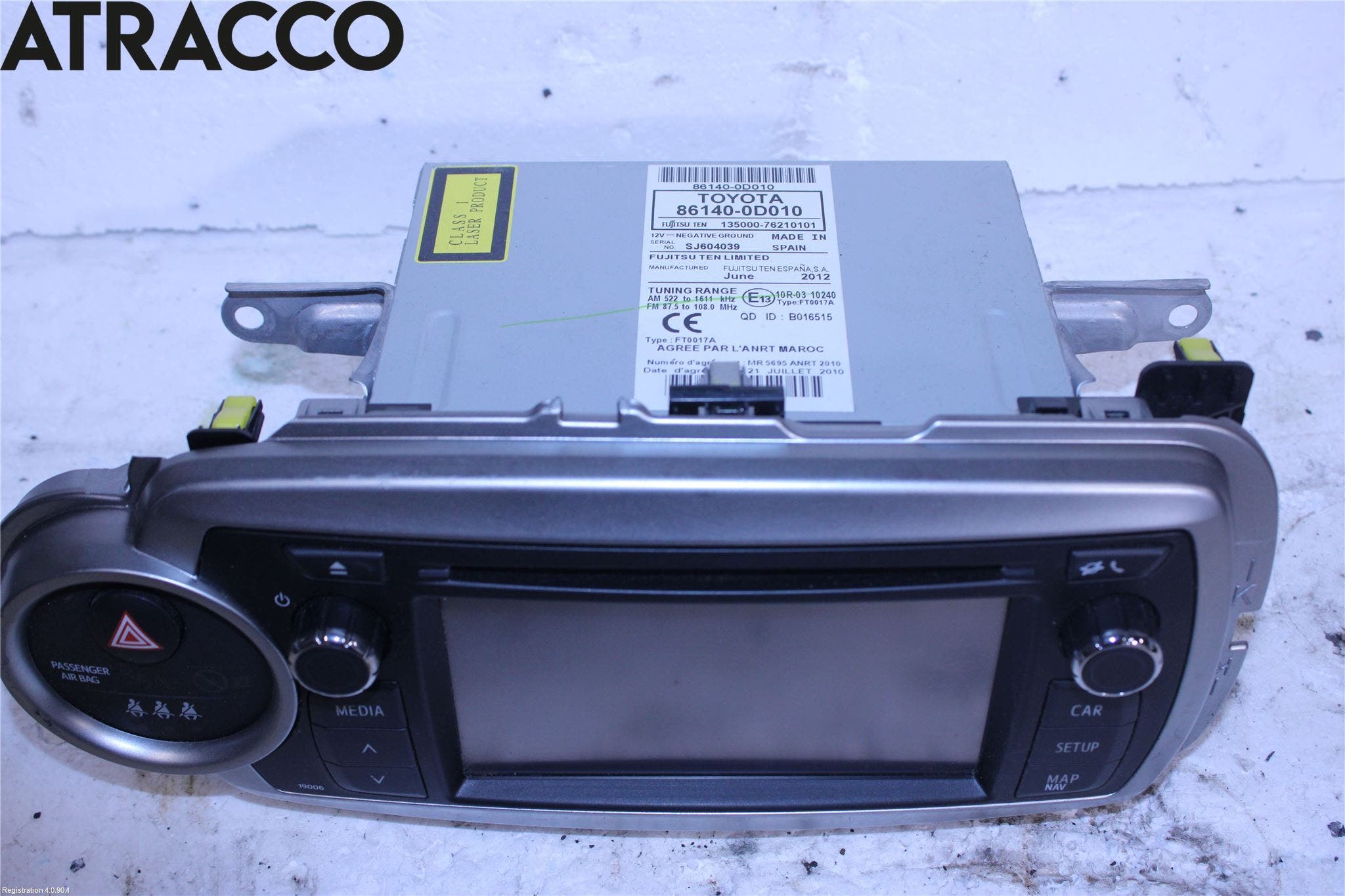 Toyota YARIS XP130 12-14 Cd Radio - Multimediapanel