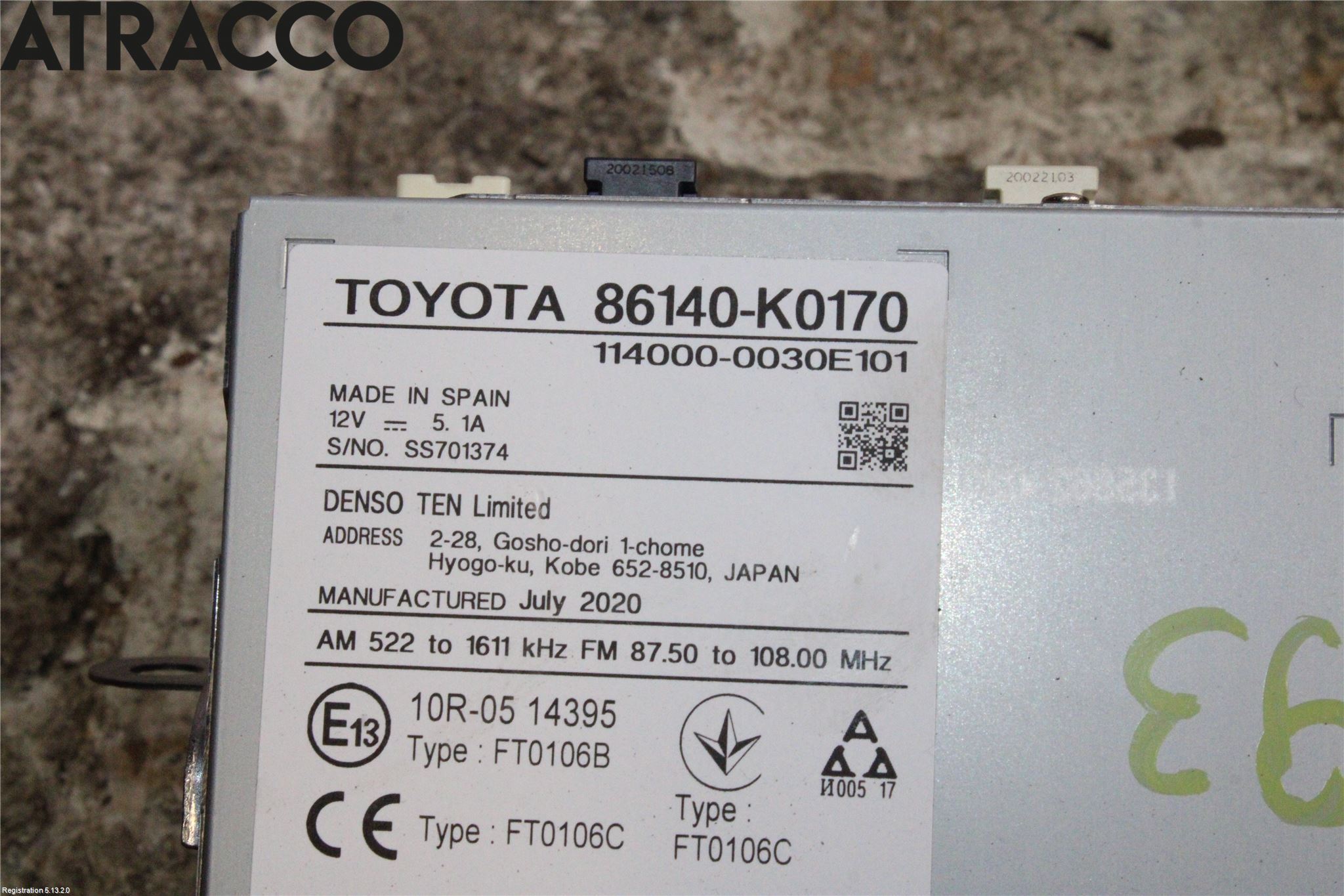 Toyota YARIS XP21 20- Cd Radio - Multimediapanel