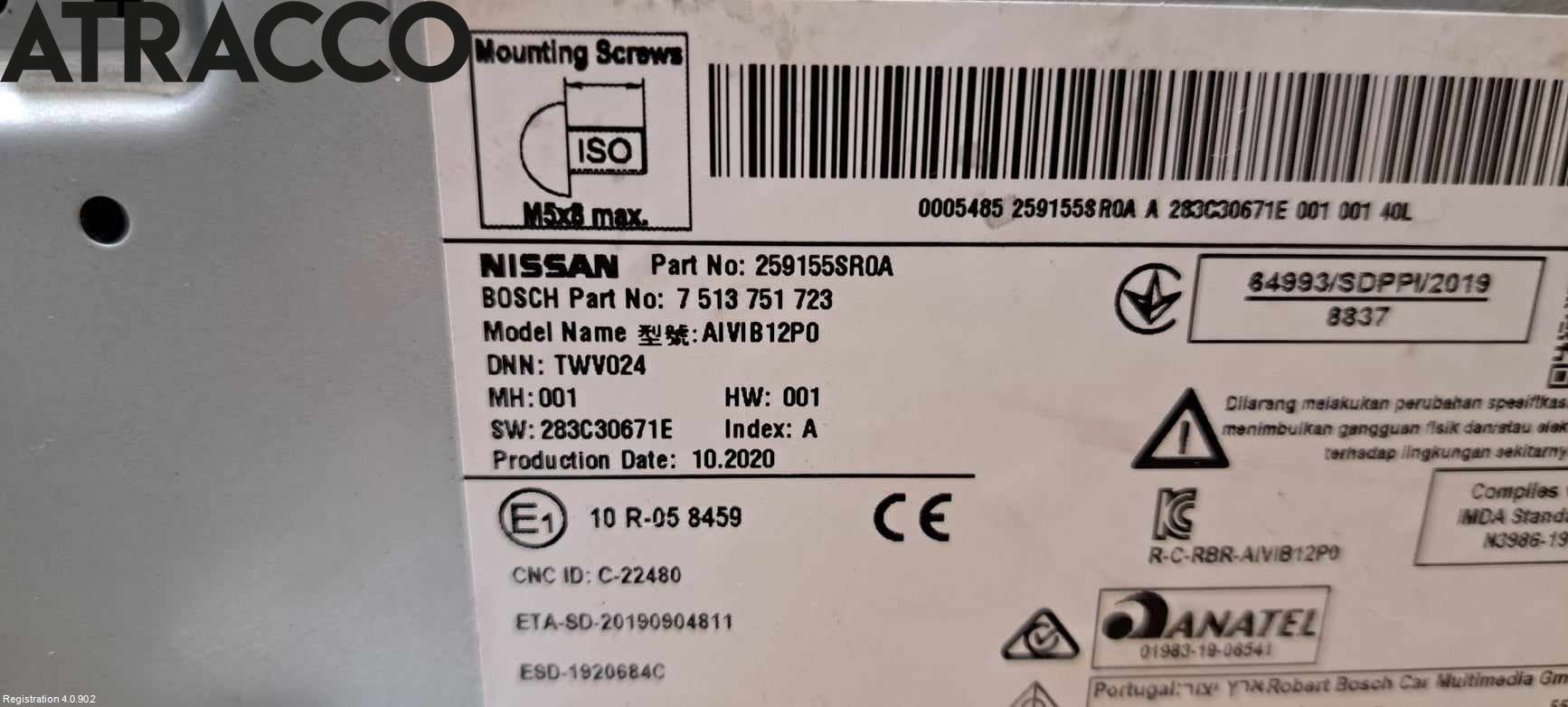 Nissan LEAF 18- Cd Radio - Multimediapanel