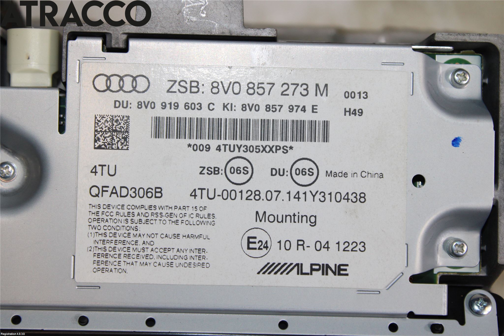 Audi A3/S3 8V 13-20 Bildskärm