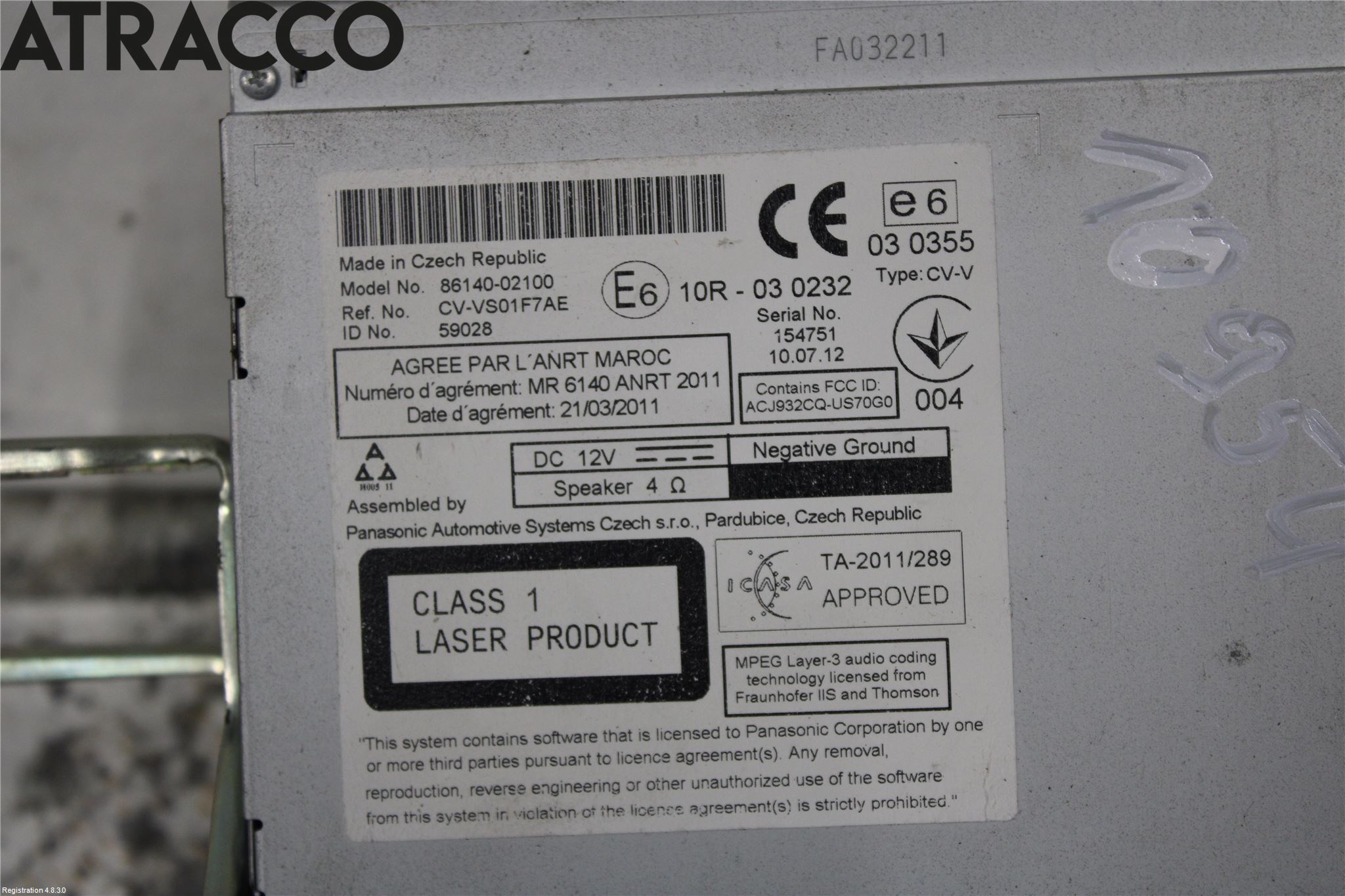 Toyota AURIS 10-12 Cd Radio - Multimediapanel
