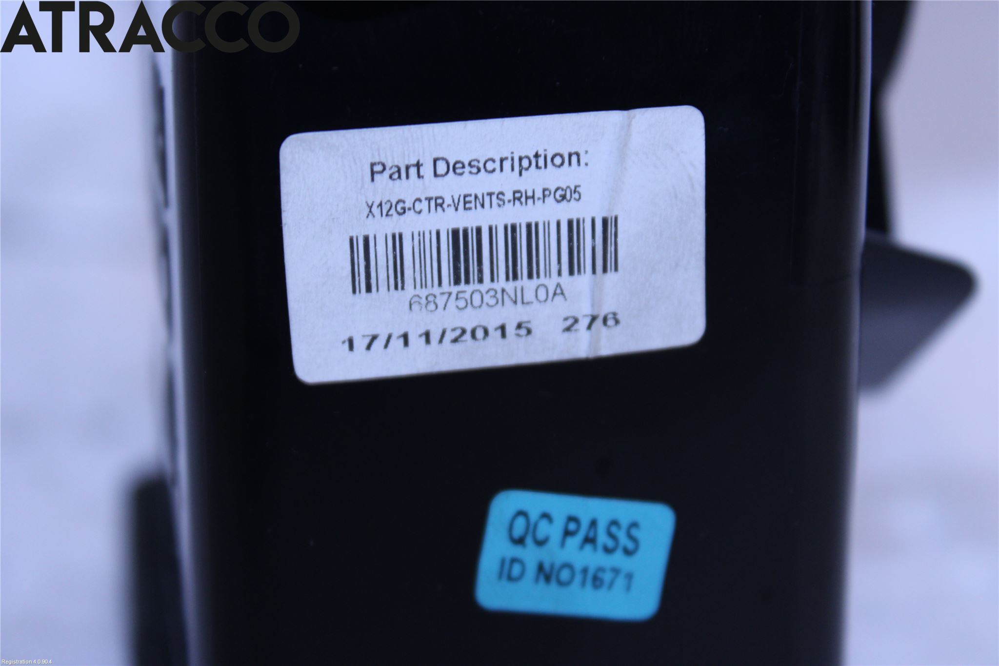 Nissan LEAF 11-17 Defrosterkanal-Munstycke