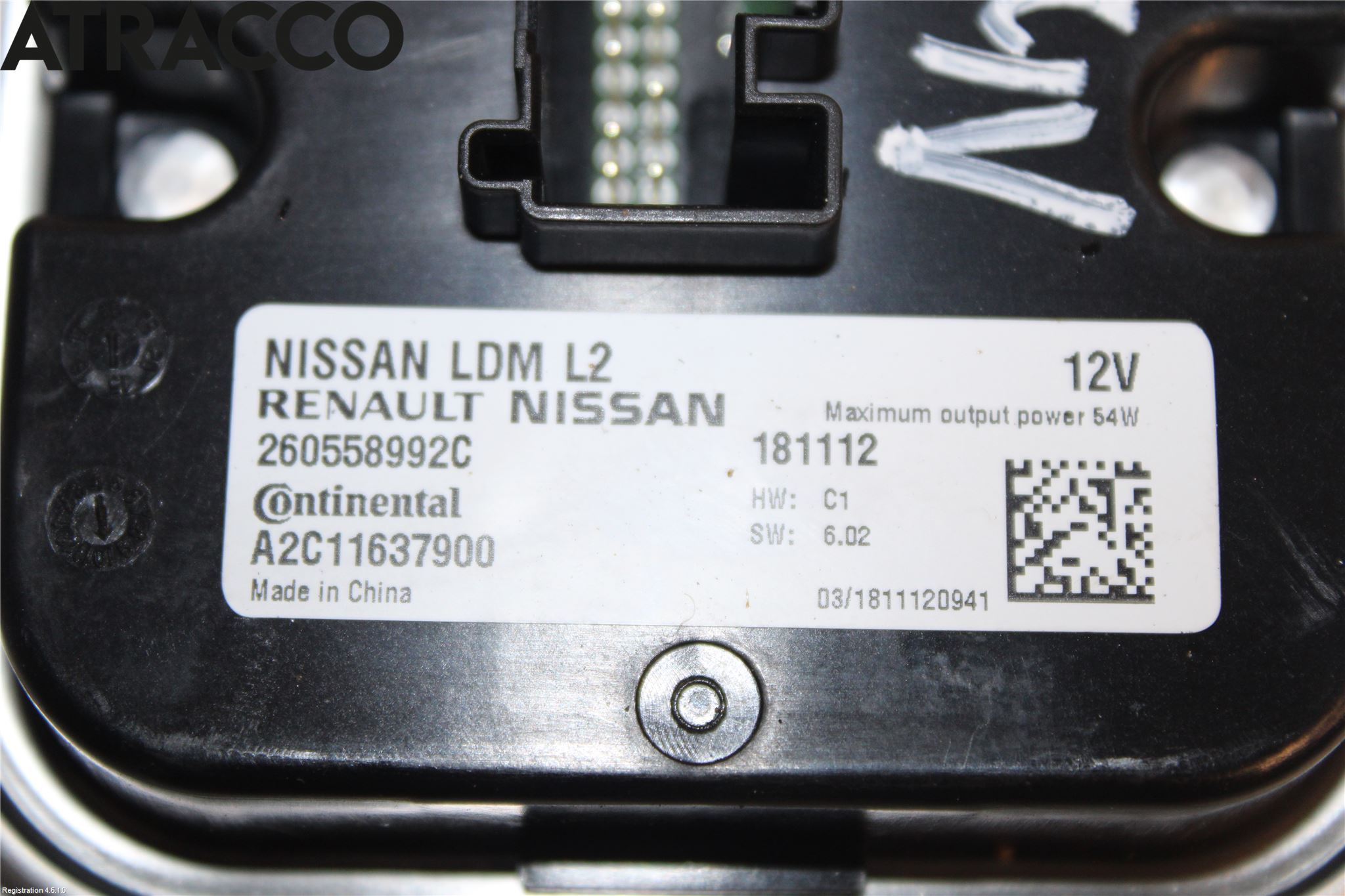 Nissan LEAF 18- Styrenhet Strålkastare