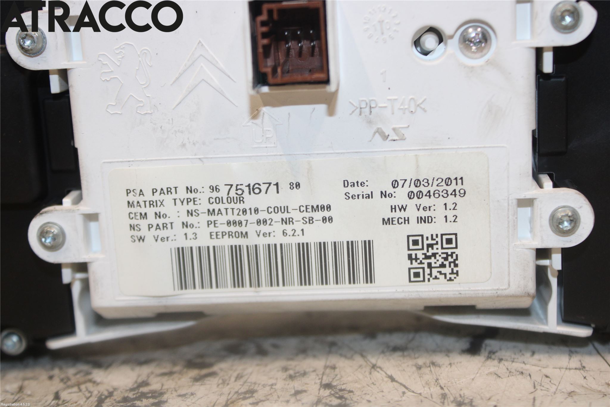 Peugeot 508 11-18 Instrument Komb