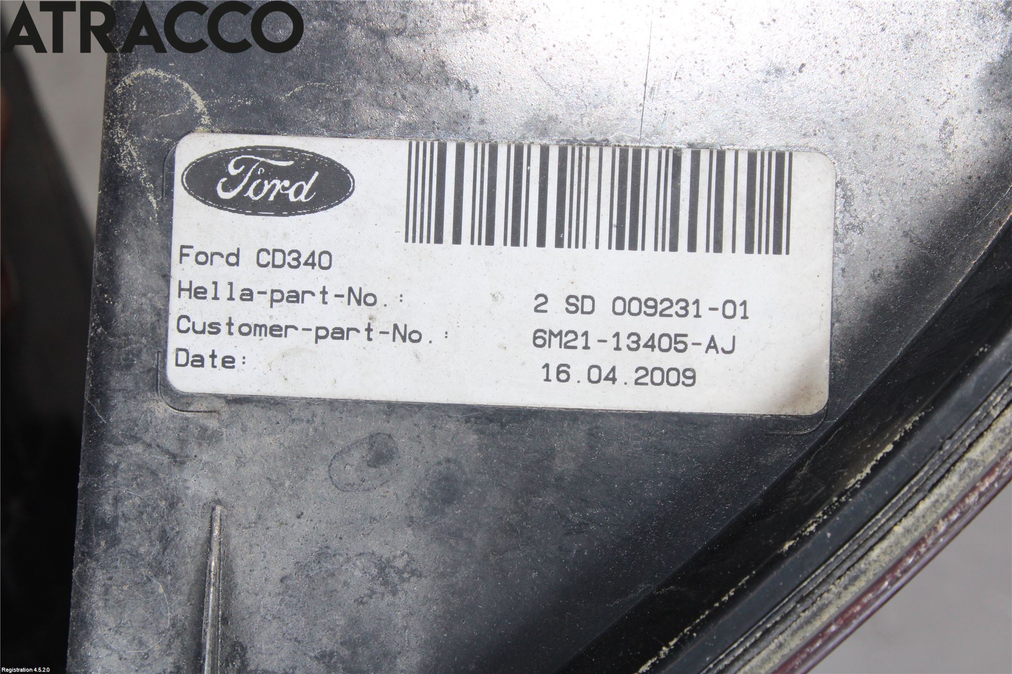 Ford S-MAX 06-15 Bakljus Vänster