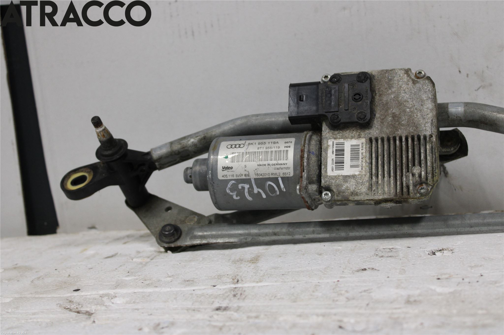 Audi A4/S4 08-11 Torkarmotor Vindruta