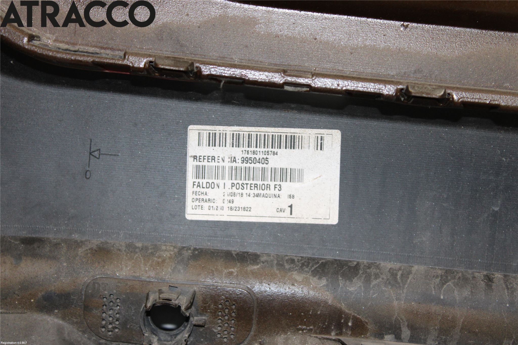 Citroen C4 CACTUS 14-20 Stötfångare Bak