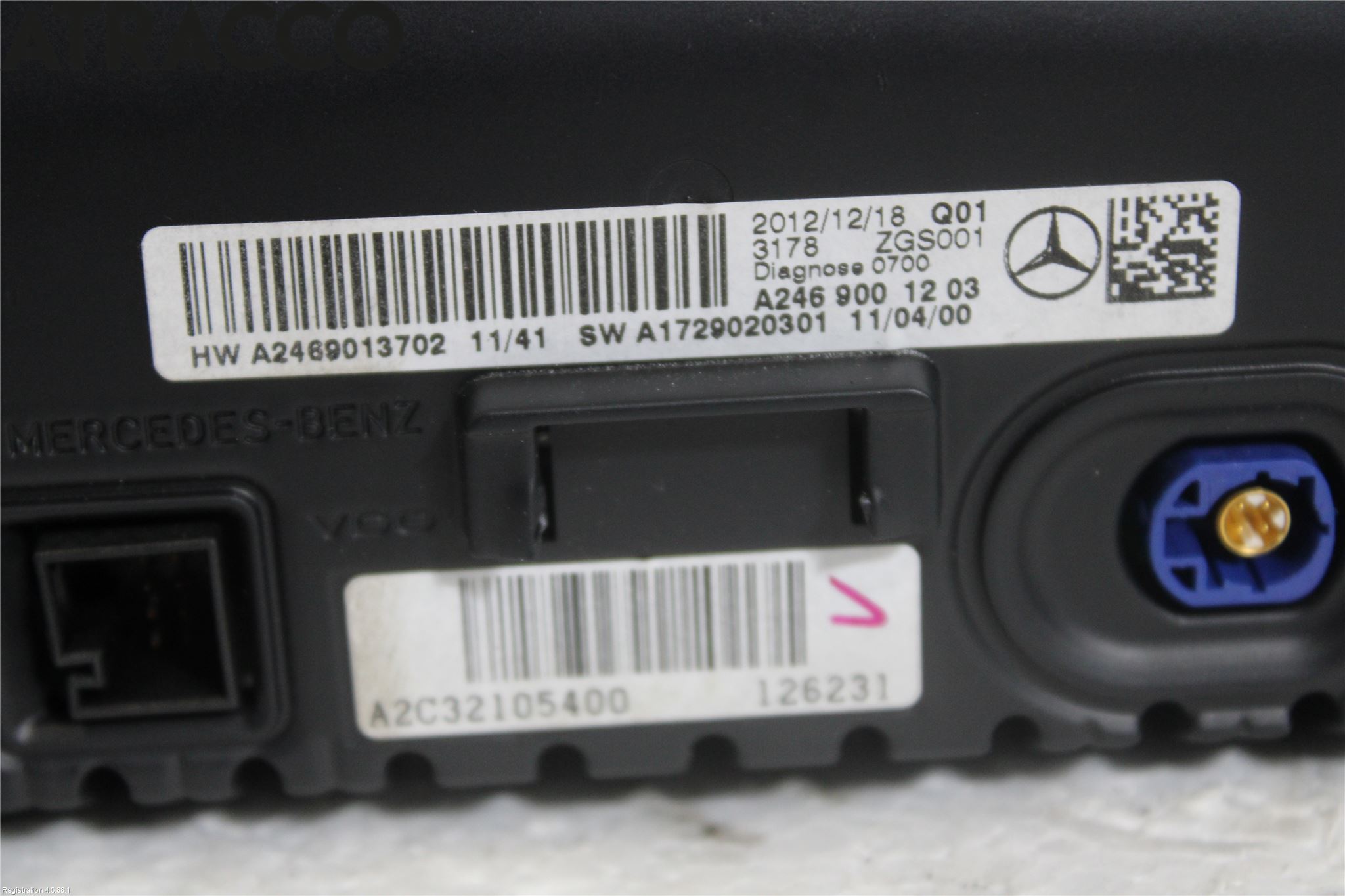 Mercedes-Benz MB A-KLASS (W176) 13-18 Multifunktionsdisplay