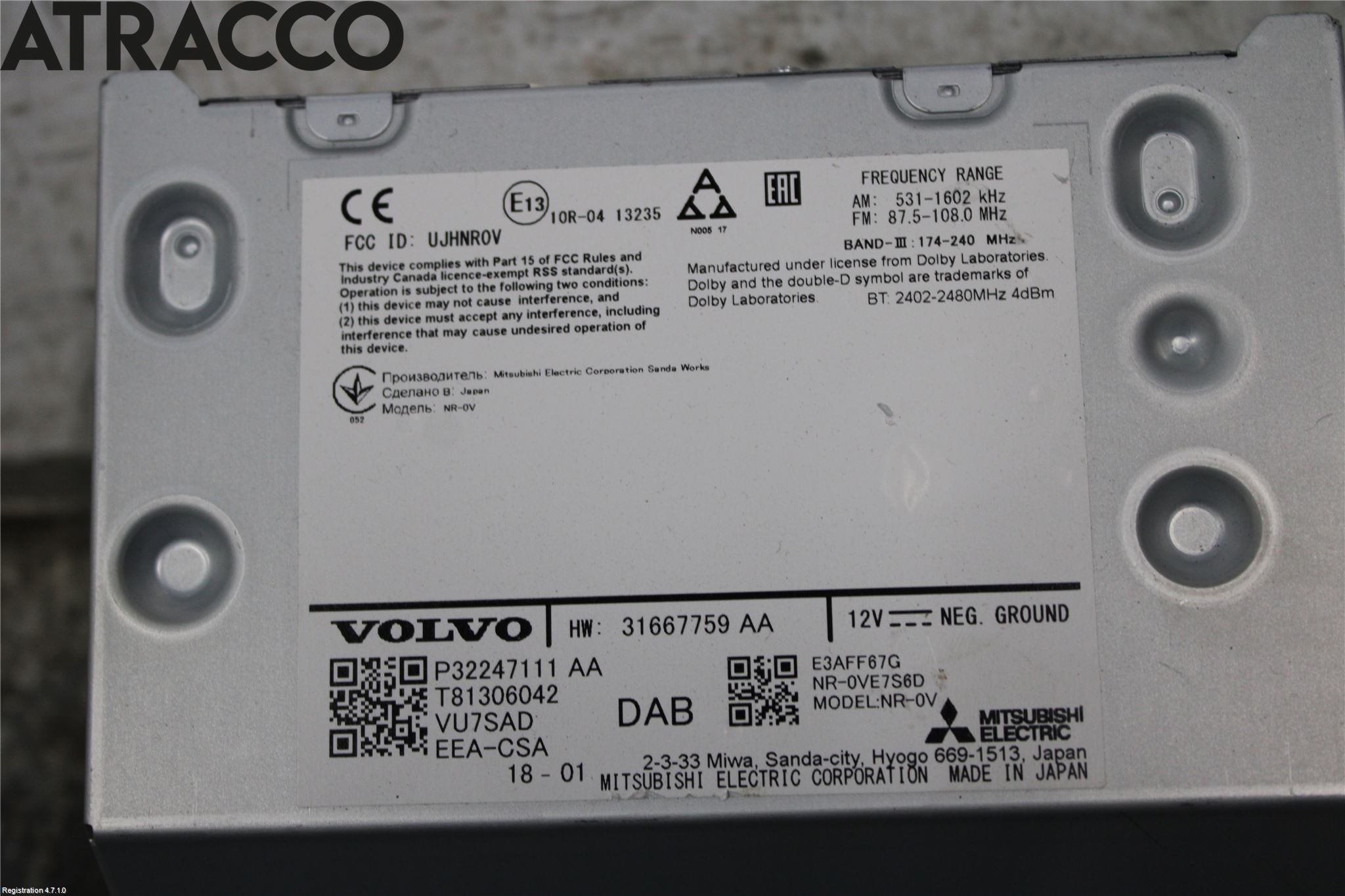 Volvo V90 17->> Cd Radio - Multimediapanel
