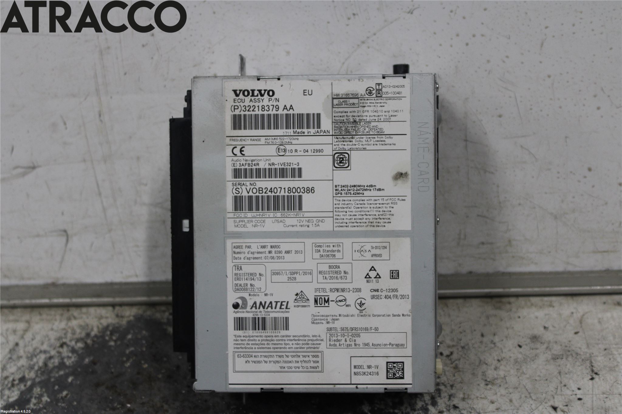 Volvo V60 14-18 Cd Radio - Multimediapanel