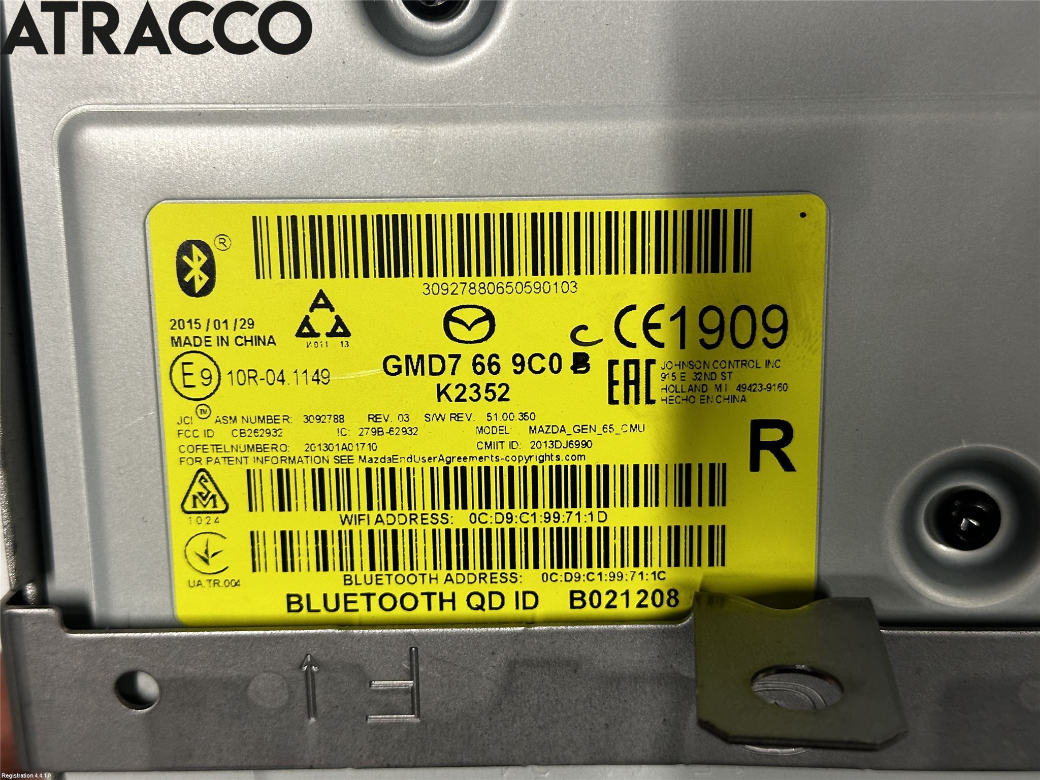 Mazda 6 13- Multifunktionsdisplay