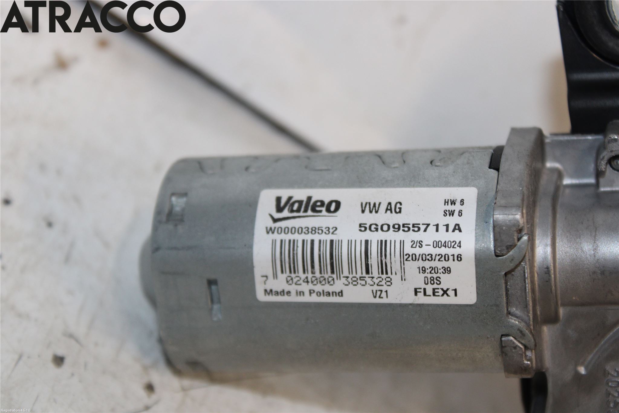 Volkswagen VW GOLF PLUS/CROSS GOLF 04-14 Torkarmotor Baklucka