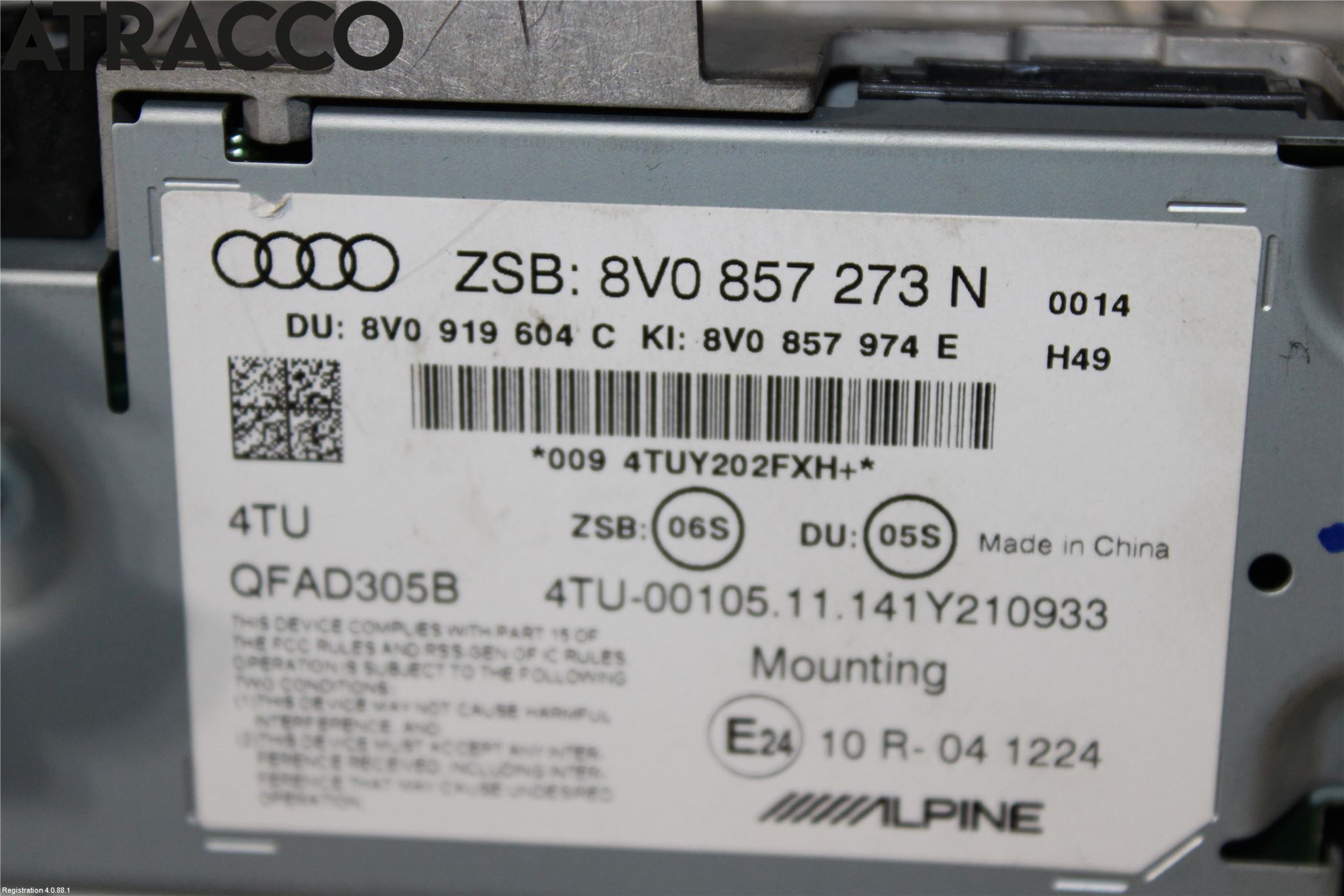 Audi A3/S3 05-13 Bildskärm