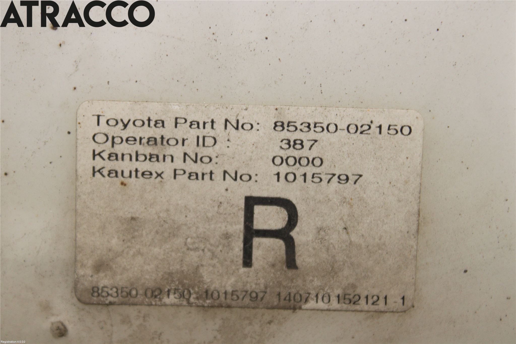 Toyota AURIS 10-12 Spolartank Vindruta
