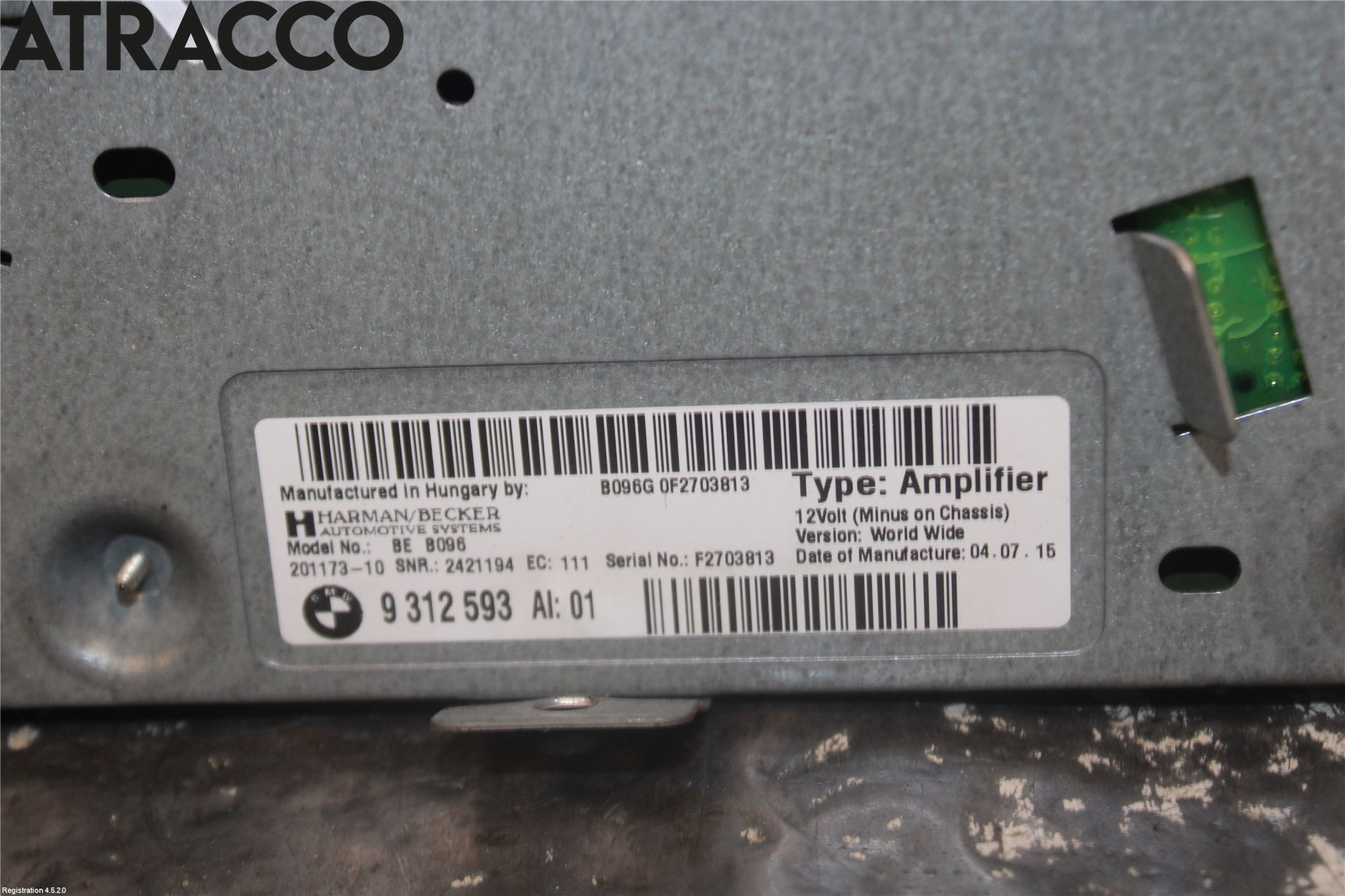 BMW 5 F10/F11/F18 09-17 Radio-Stereo Förstärkare