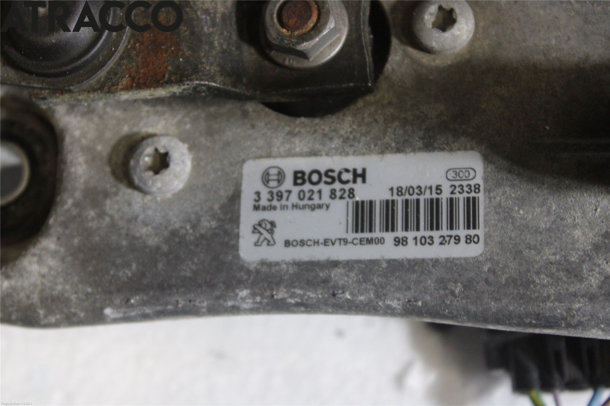 Peugeot 308 14-21 Torkarmekanism Vindruta