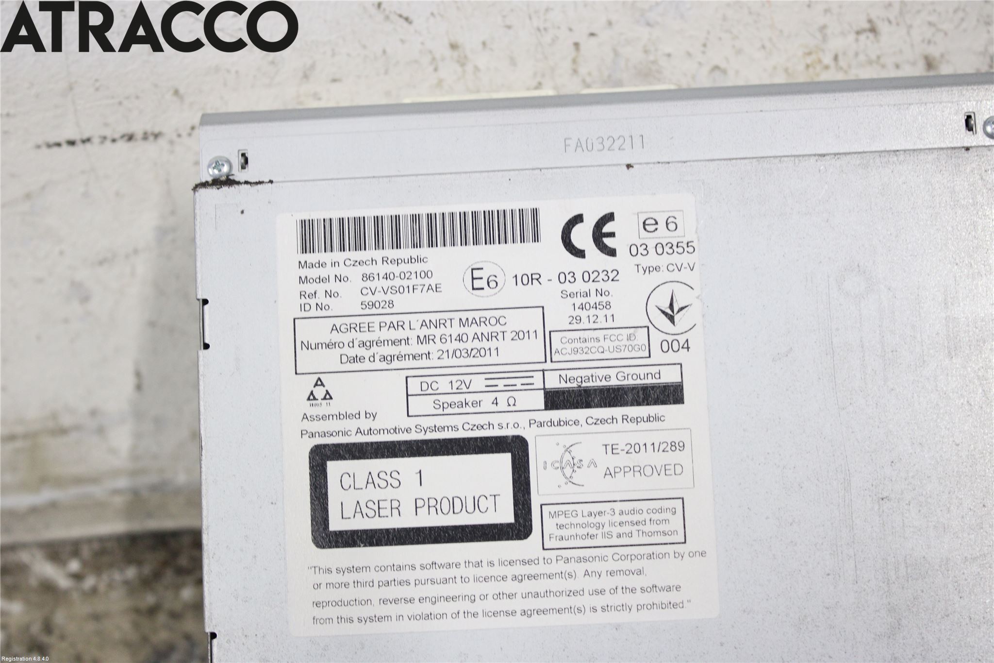 Toyota AURIS 10-12 Cd Radio - Multimediapanel
